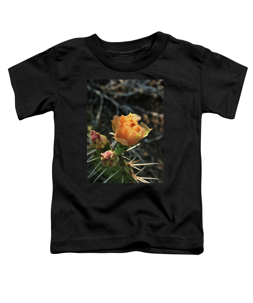 Nature Toddler T-Shirt featuring the photograph Prickly Pear Blossom by Ron Cline