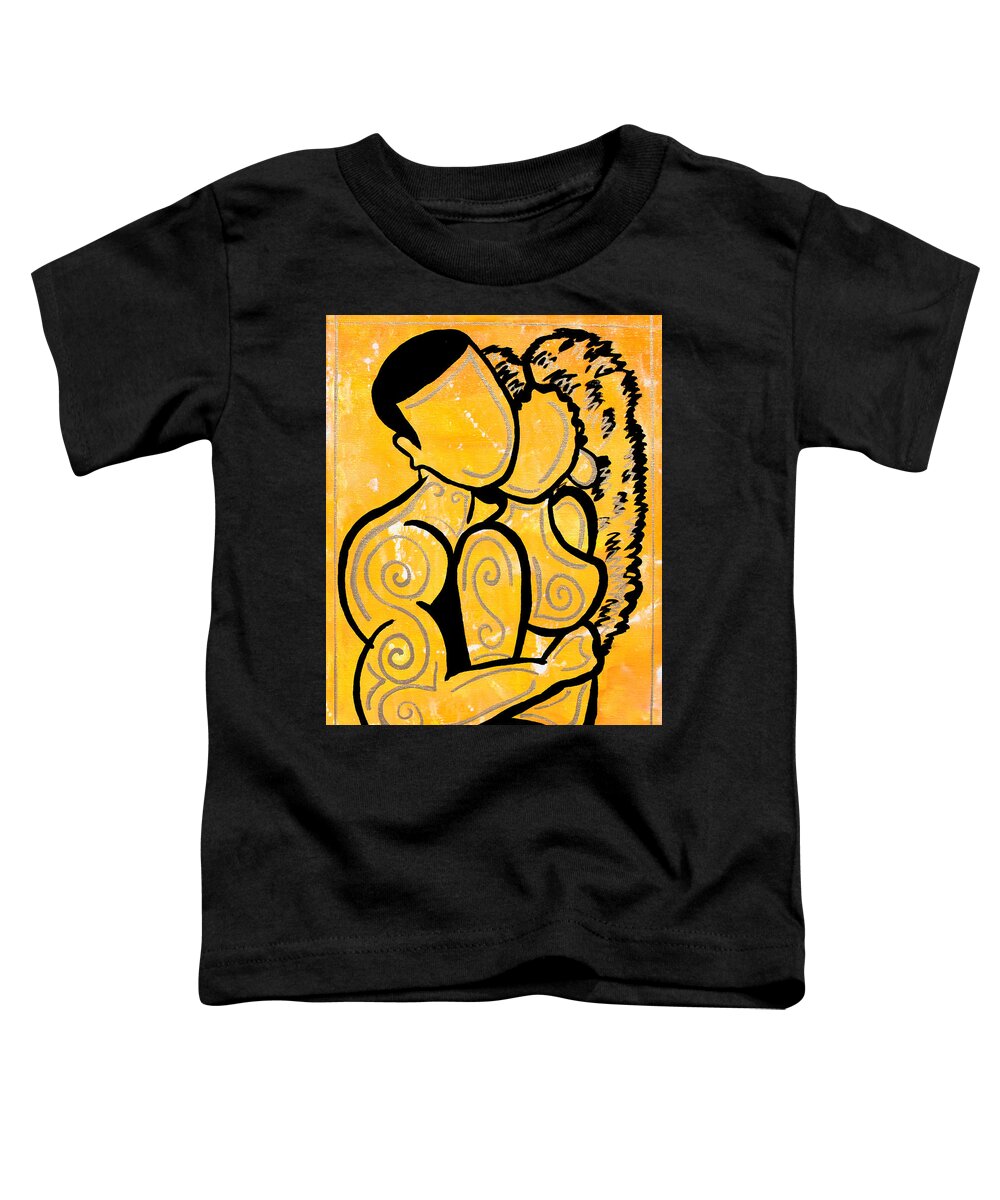 Love Toddler T-Shirt featuring the painting Primary Yellow by Diamin Nicole