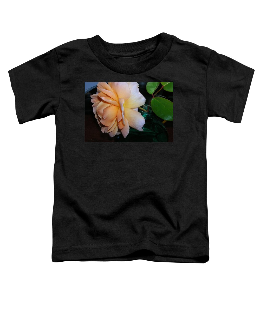 Rose Toddler T-Shirt featuring the photograph Profile of an Old English Rose by Carolyn Donnell