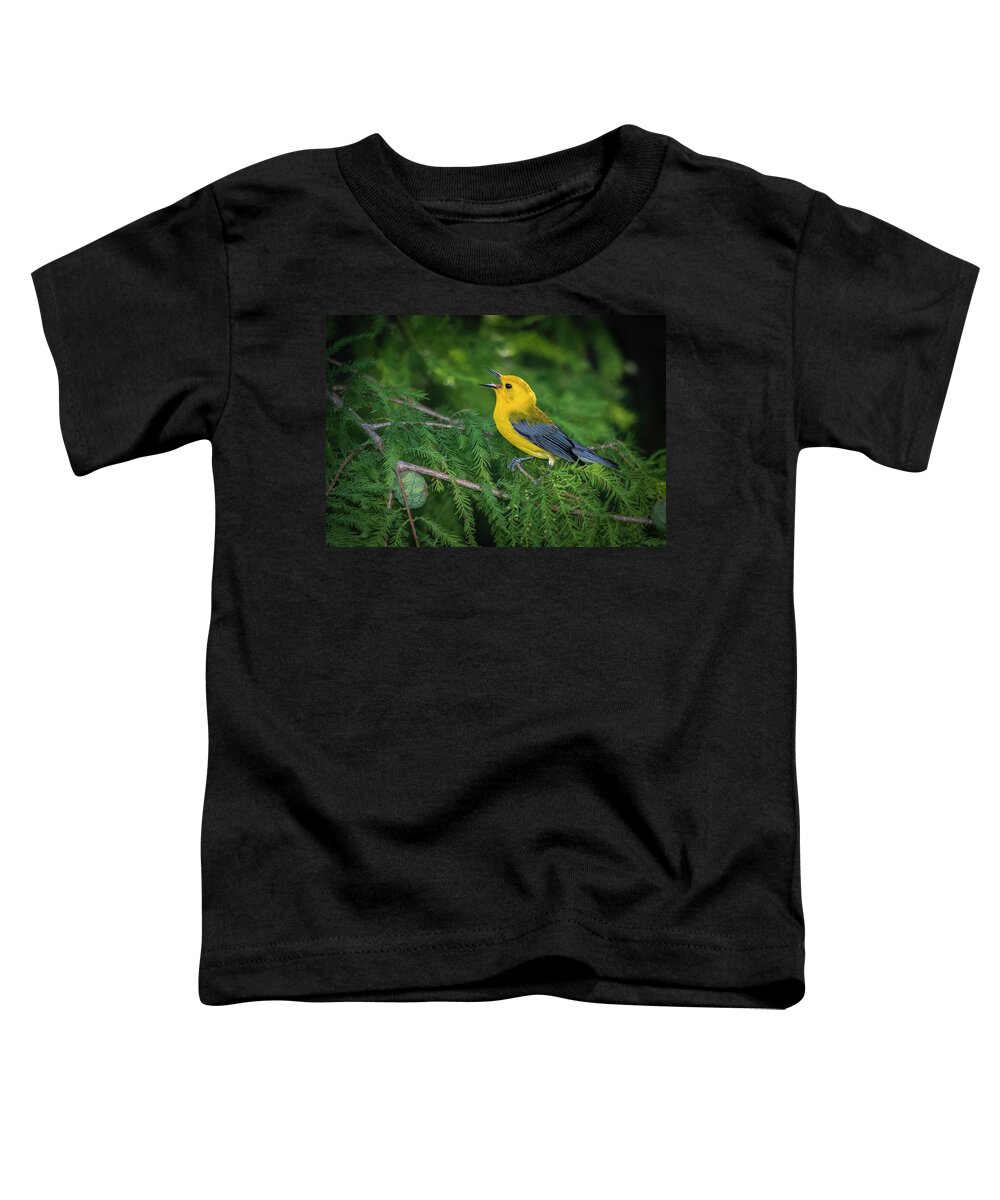 Nature Toddler T-Shirt featuring the photograph Prothonatory Warbler 9809 by Donald Brown