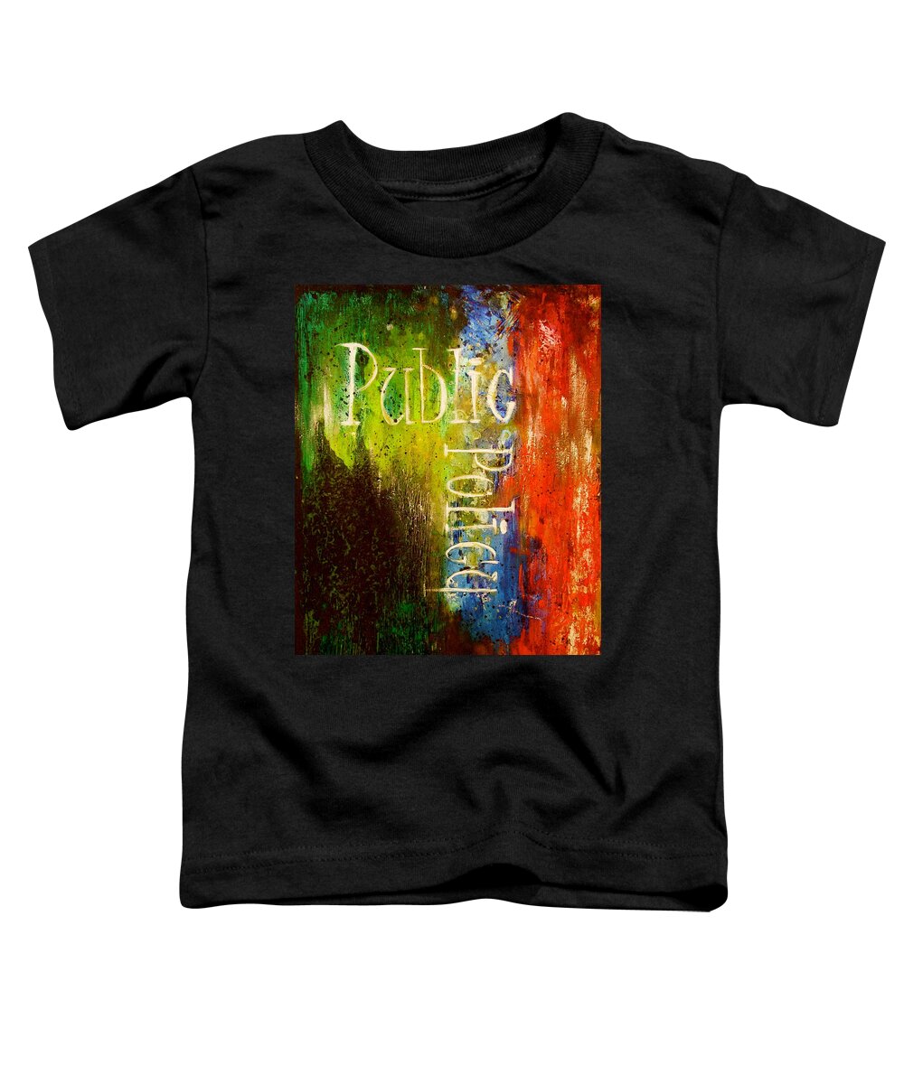 Abstract Art Toddler T-Shirt featuring the painting Public Policy by Laura Pierre-Louis
