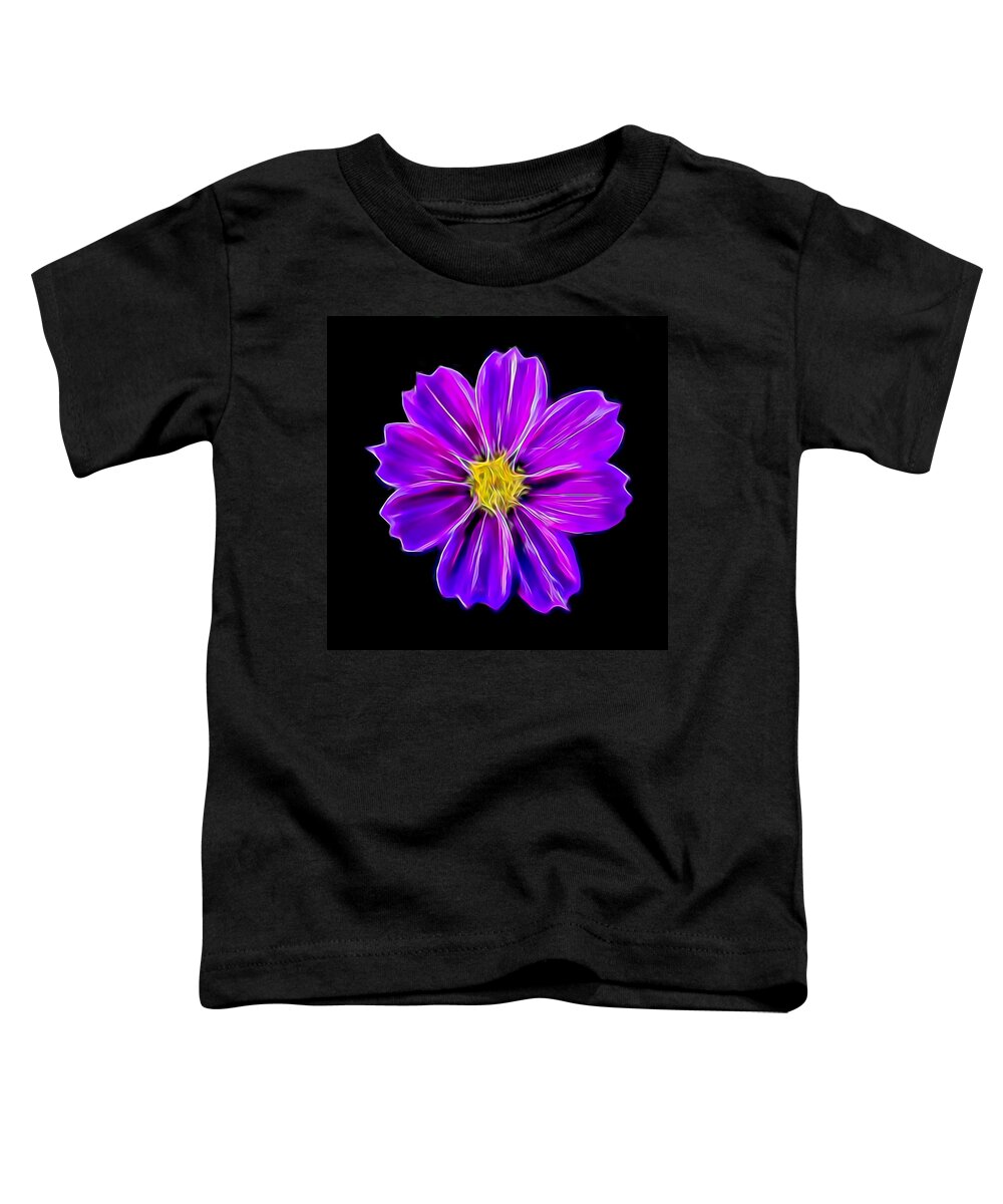 Digital Toddler T-Shirt featuring the mixed media Purple Electric by Pamela Walton