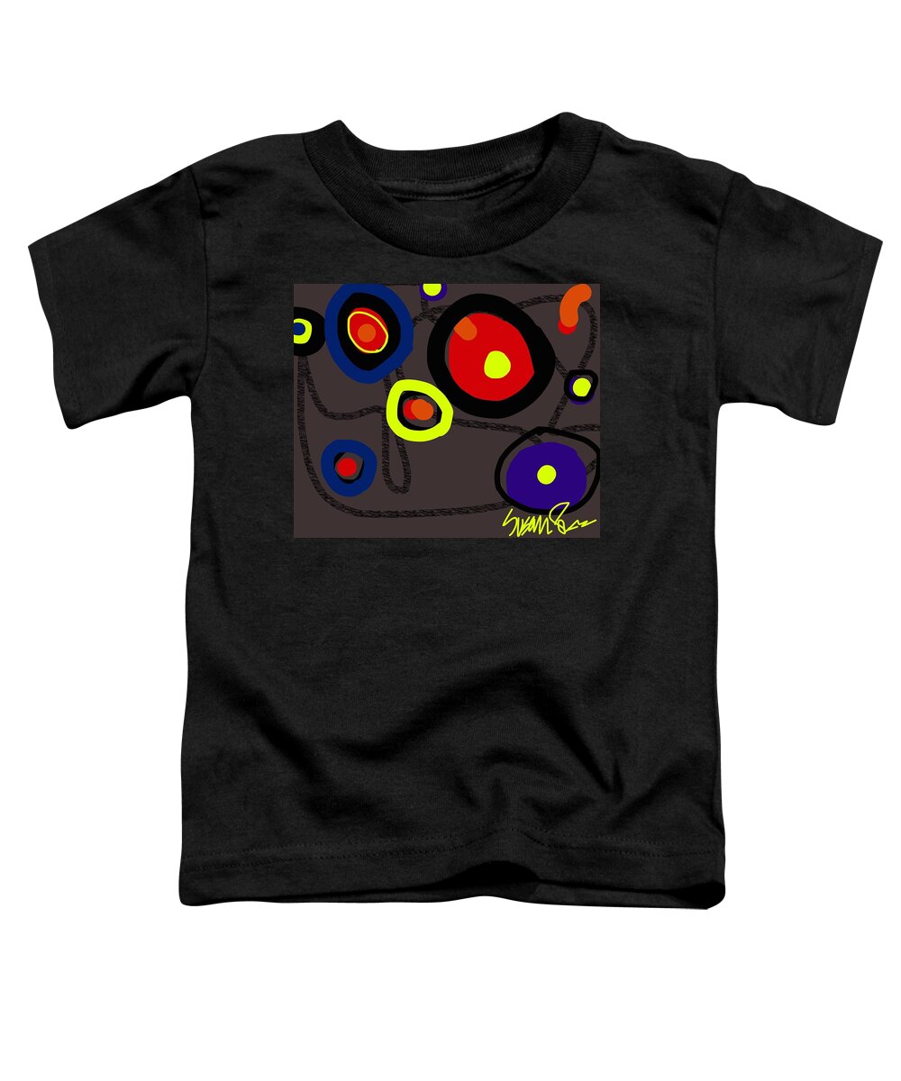 Miro Toddler T-Shirt featuring the digital art Puzzled in a Pool of Thought by Susan Fielder