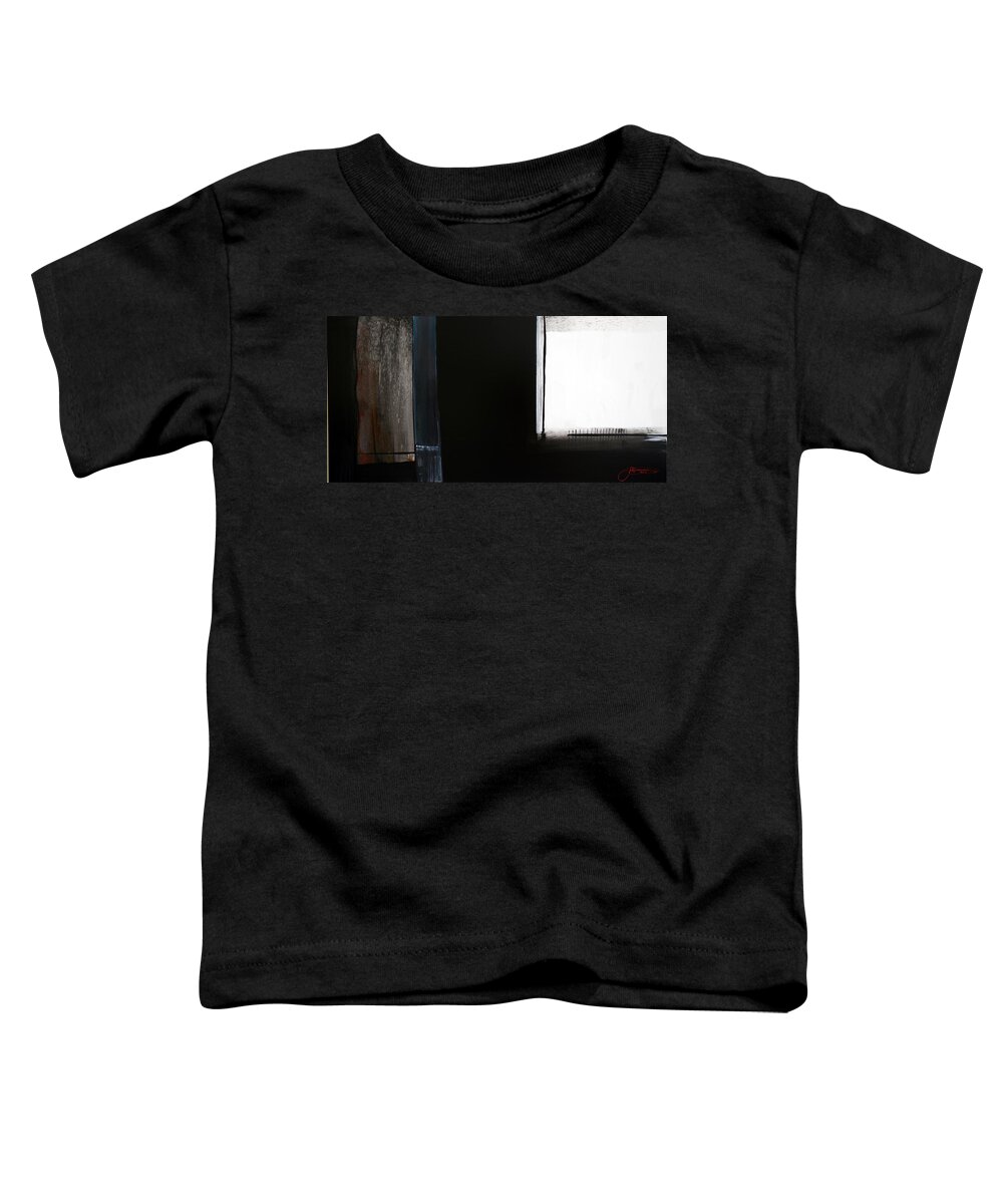 Black Toddler T-Shirt featuring the painting Quiet Rain by Jack Diamond
