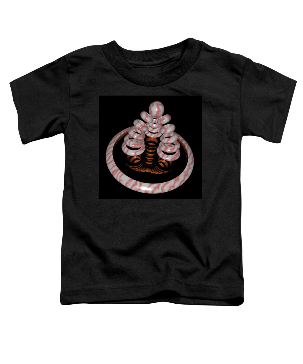 Marble Ball Toddler T-Shirt featuring the digital art R 008 A by Rolf Bertram