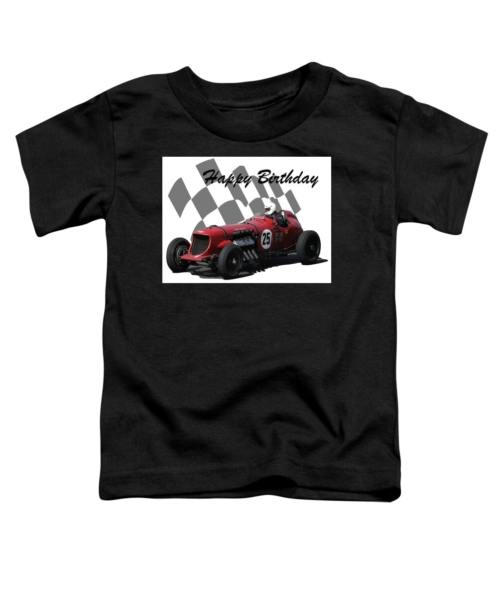 Racing Car Toddler T-Shirt featuring the photograph Racing Car Birthday Card 3 by John Colley
