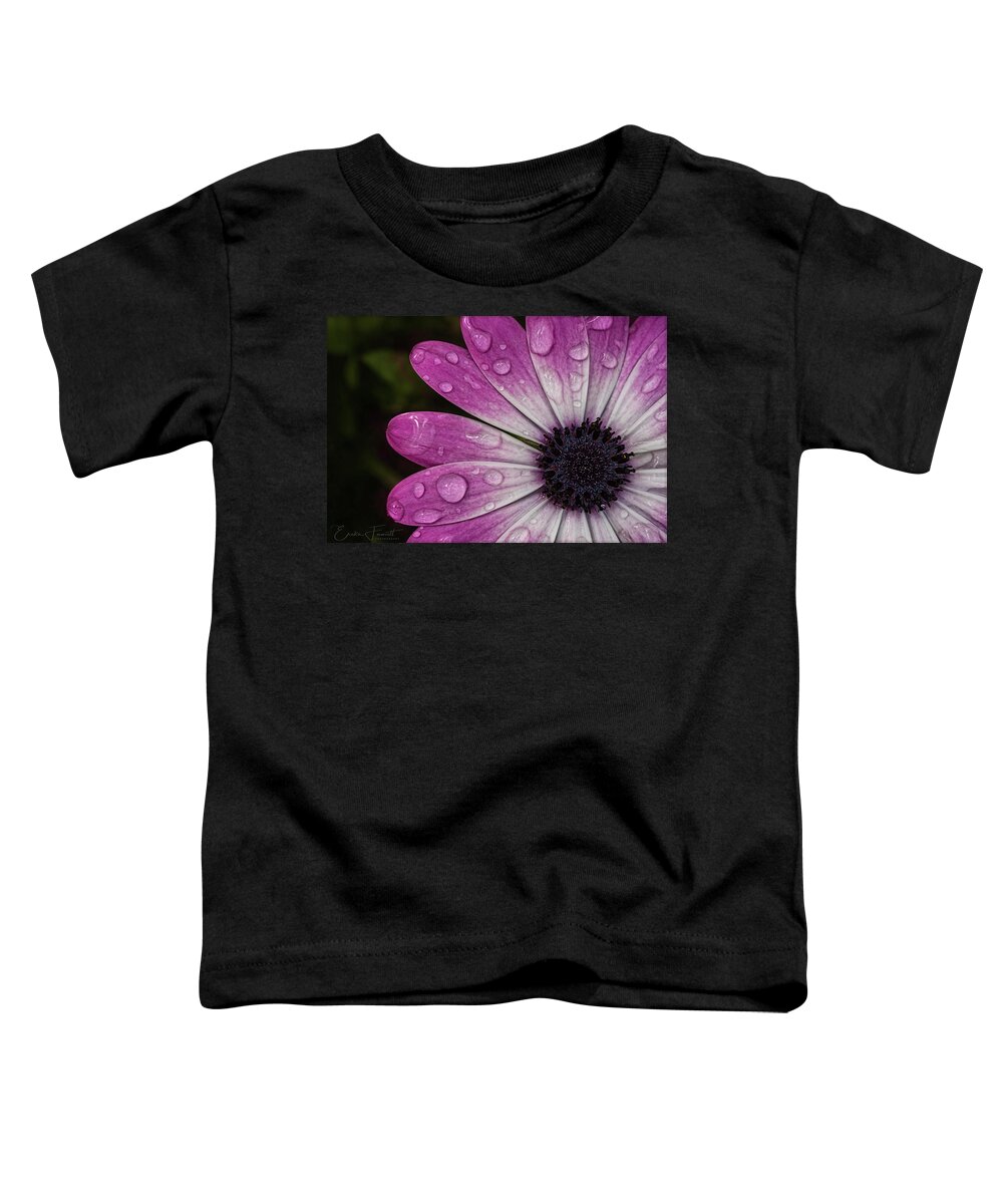 Floral Toddler T-Shirt featuring the photograph Raindrops by Erika Fawcett