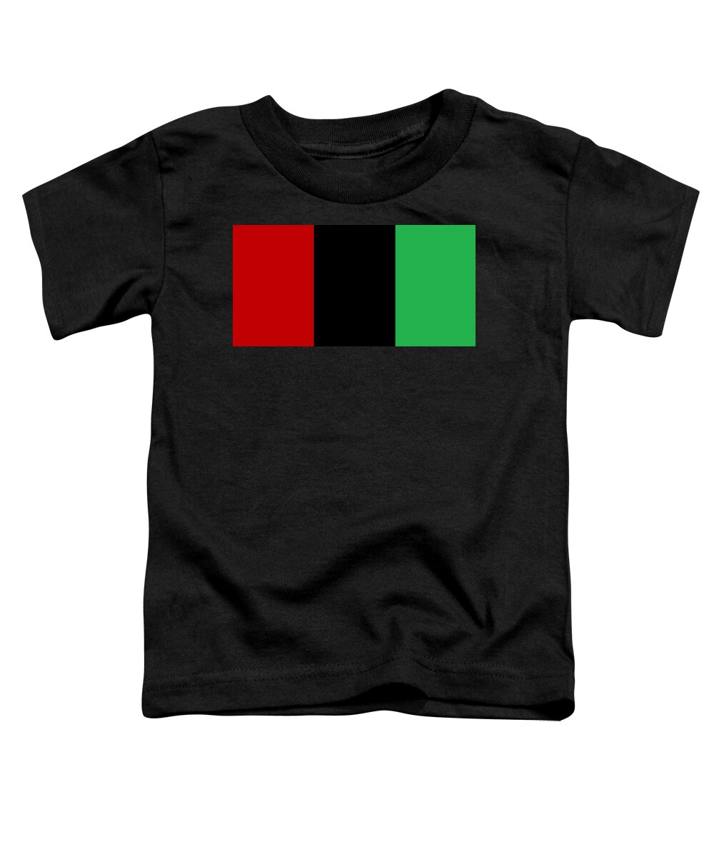 Flag Toddler T-Shirt featuring the tapestry - textile Red Black and Green by Adenike AmenRa