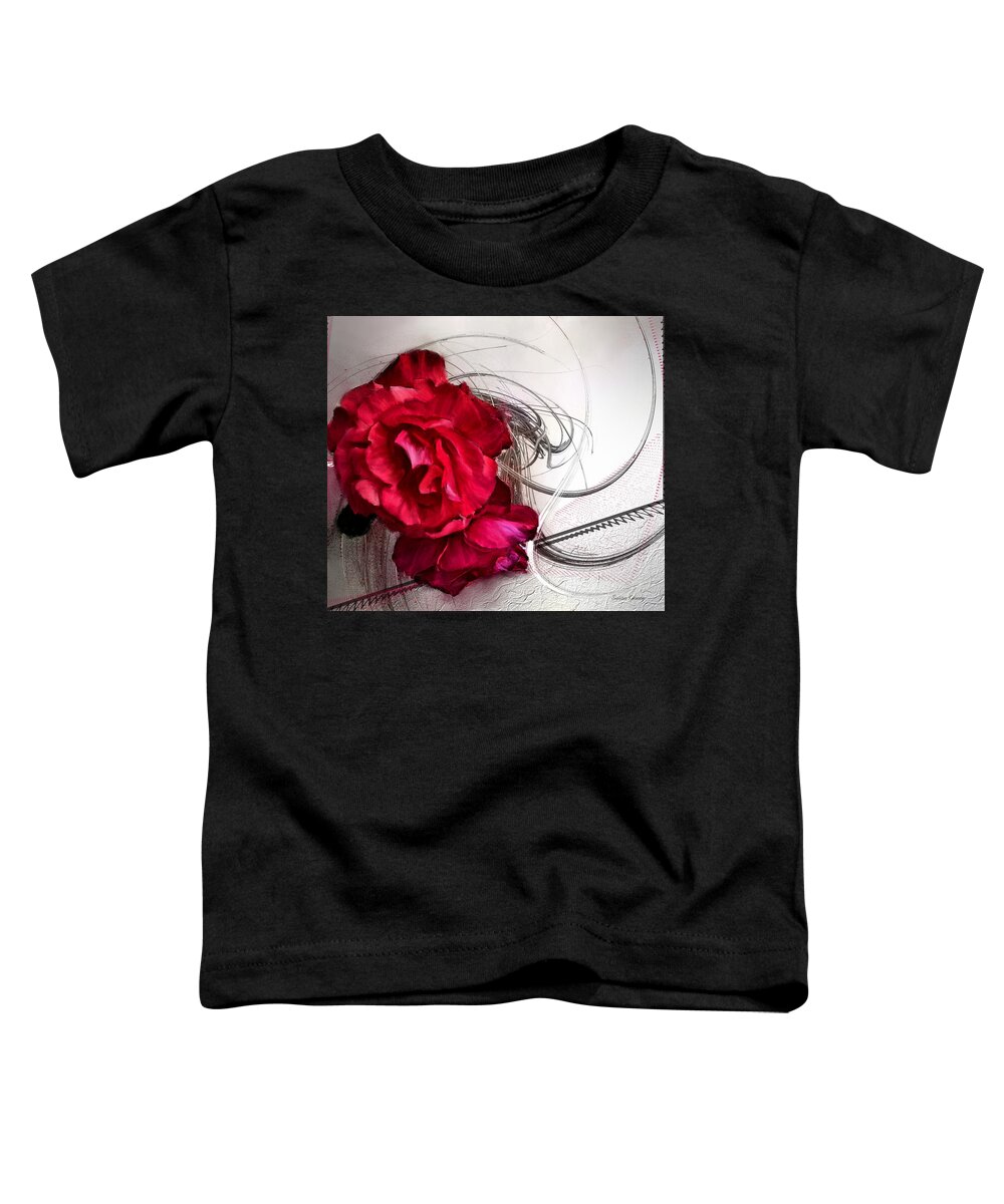 Floral Toddler T-Shirt featuring the painting Red Roses by Susan Kinney