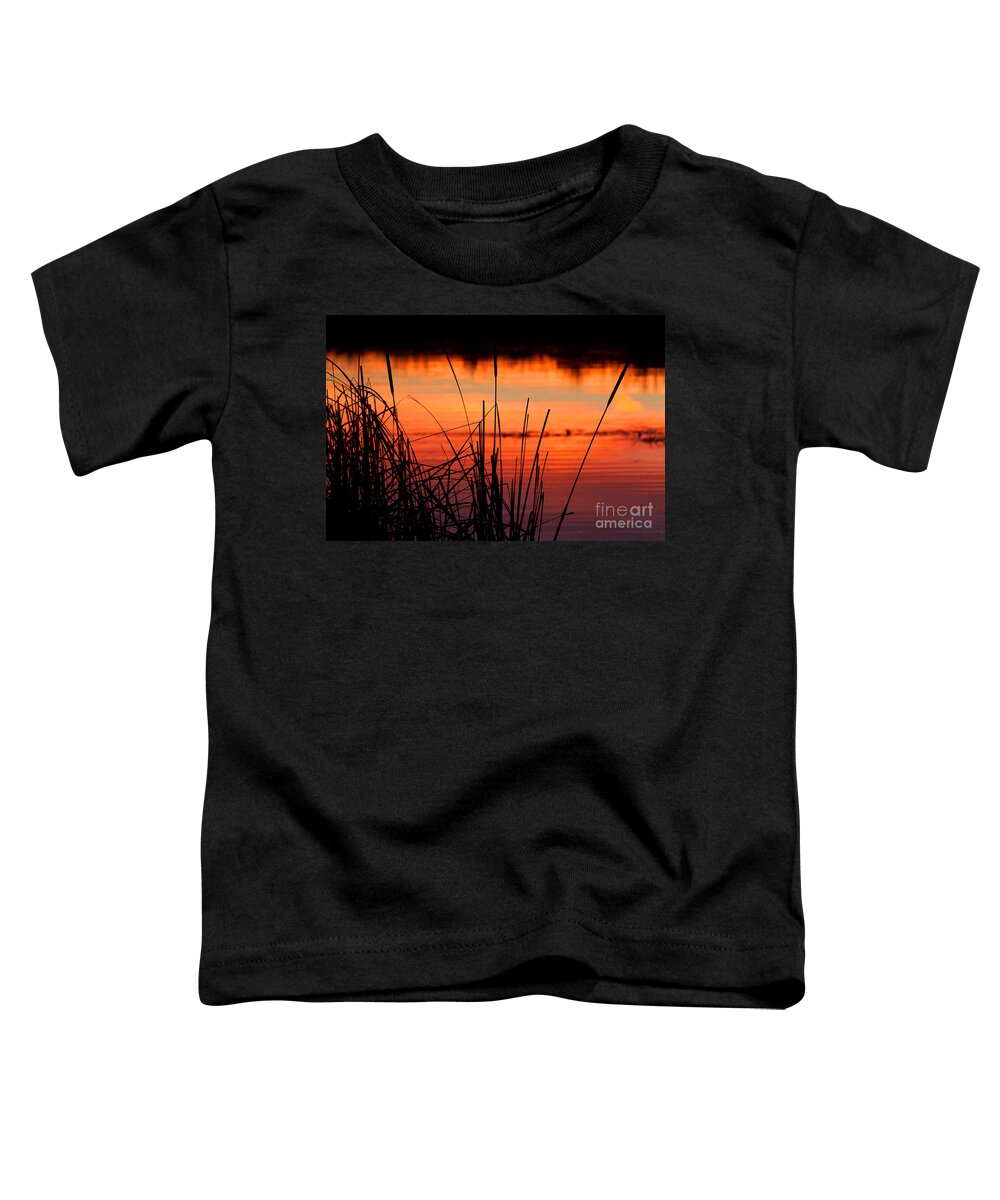 Sunsets Toddler T-Shirt featuring the photograph Red Skies by Jim Garrison
