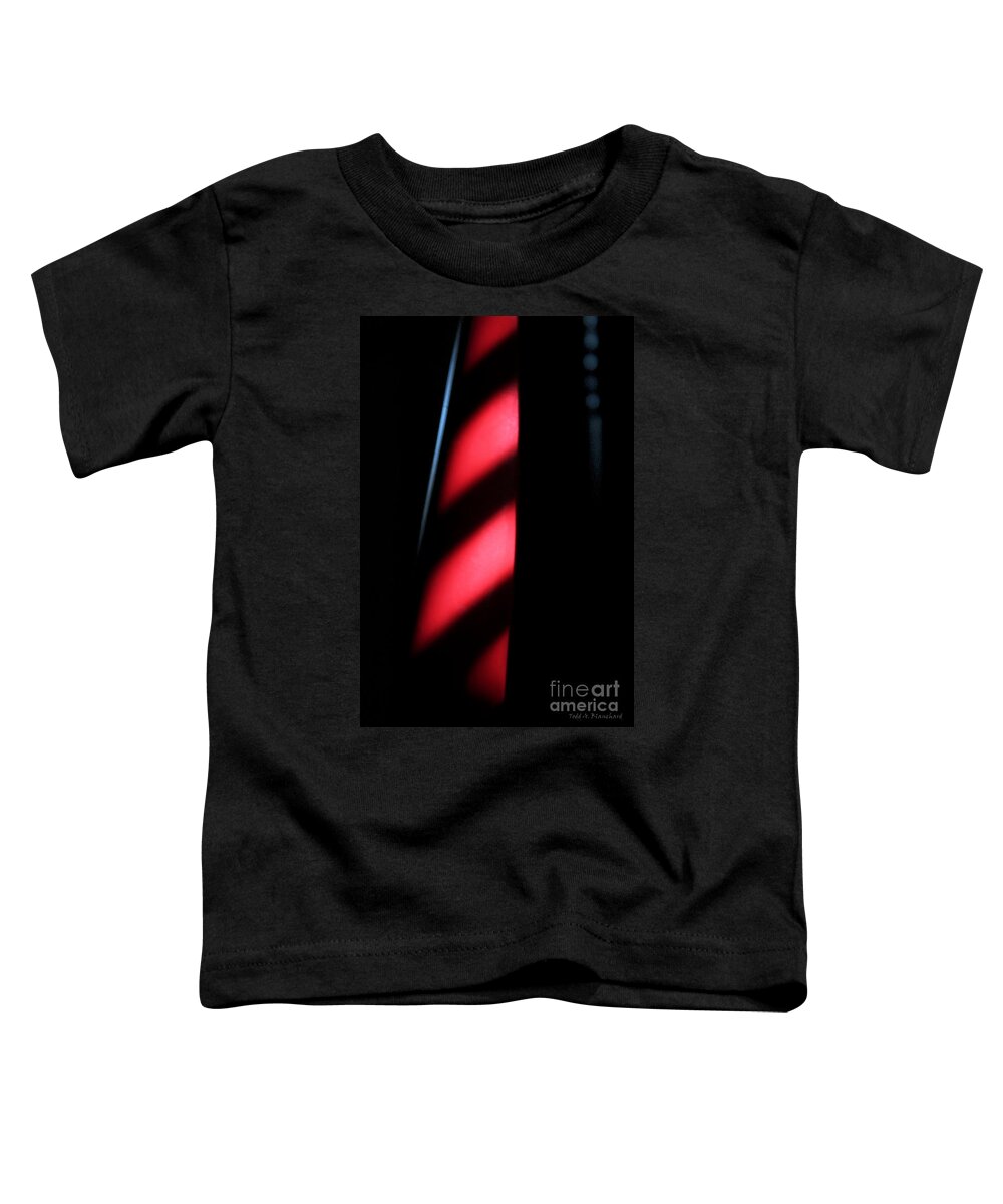 Abstract Toddler T-Shirt featuring the digital art Red Stripes by Todd Blanchard