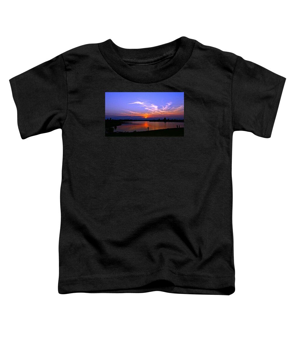 Colorado Sunset Toddler T-Shirt featuring the photograph Red, White and Blue by Eric Dee
