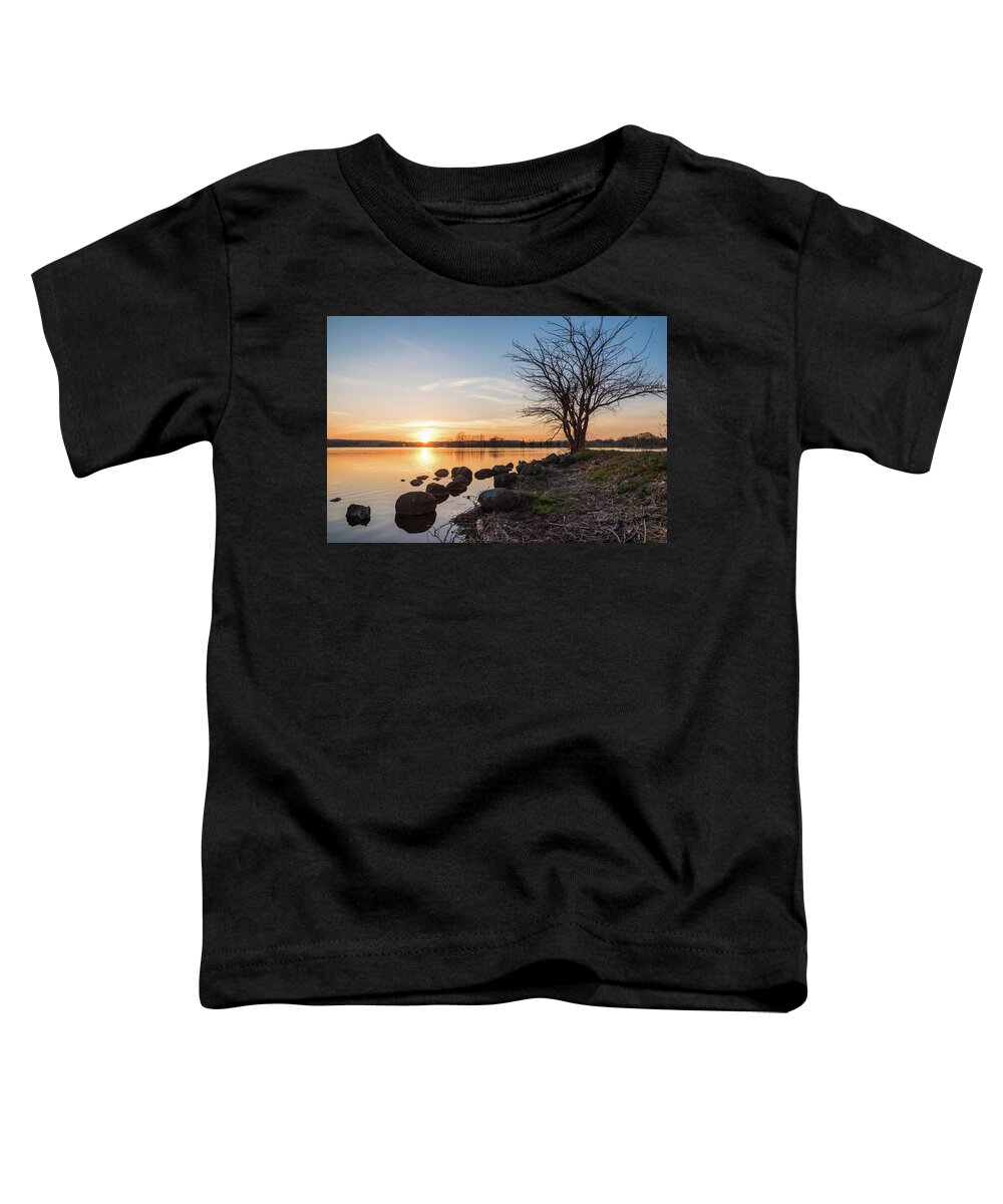 Montgomery Toddler T-Shirt featuring the photograph Reservoir Sunset by Kristopher Schoenleber