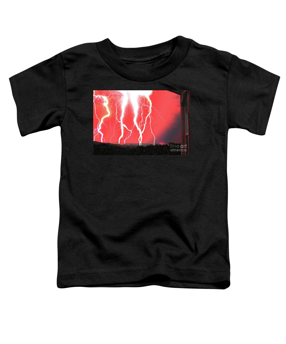 Michael Tidwell Photography Toddler T-Shirt featuring the photograph Lightning Apocalypse by Michael Tidwell