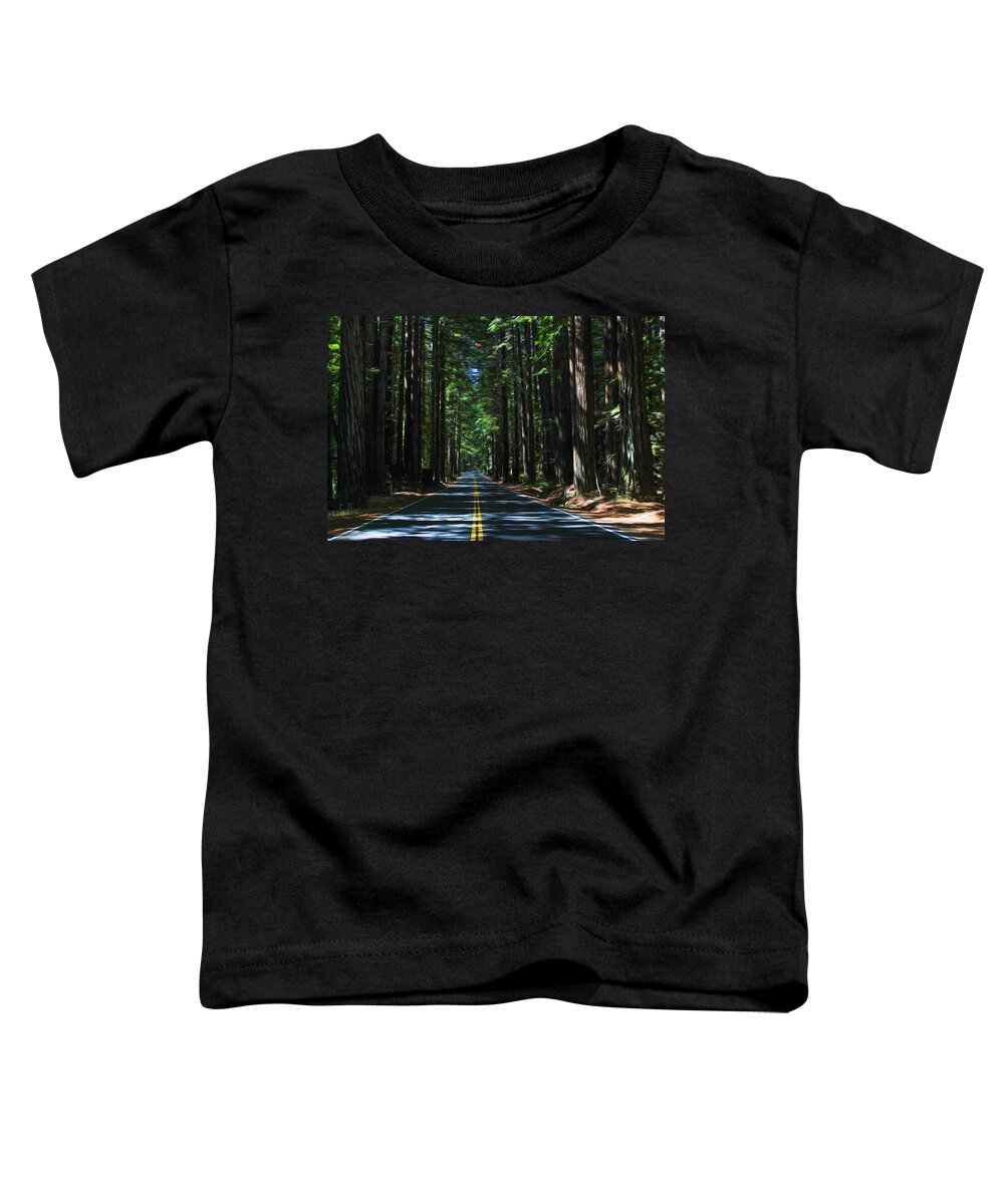 Bonnie Follett Toddler T-Shirt featuring the photograph Road to Mendocino by Bonnie Follett