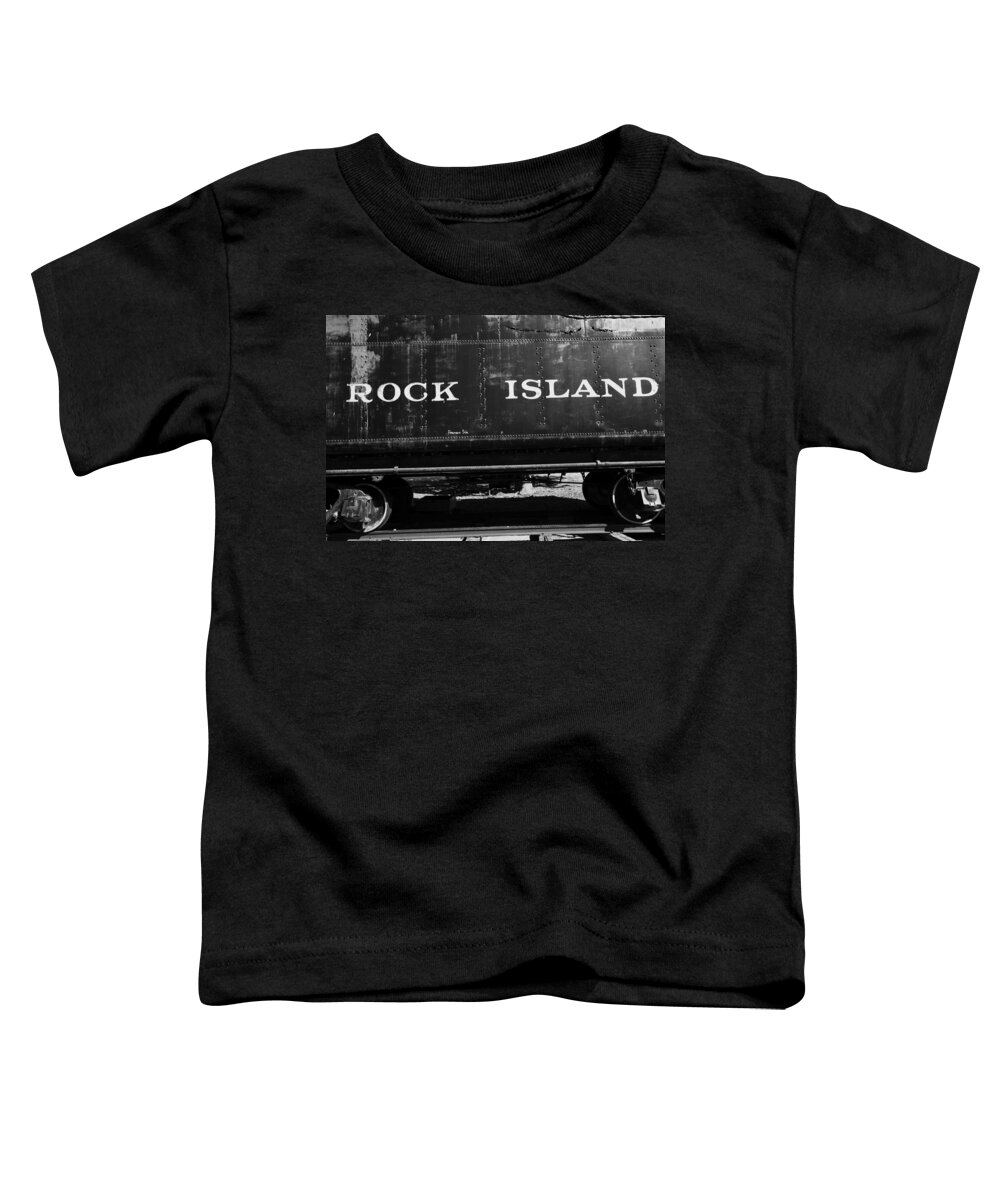 Rock Island Railroad Toddler T-Shirt featuring the photograph Rock Island Halftone by Toni Hopper