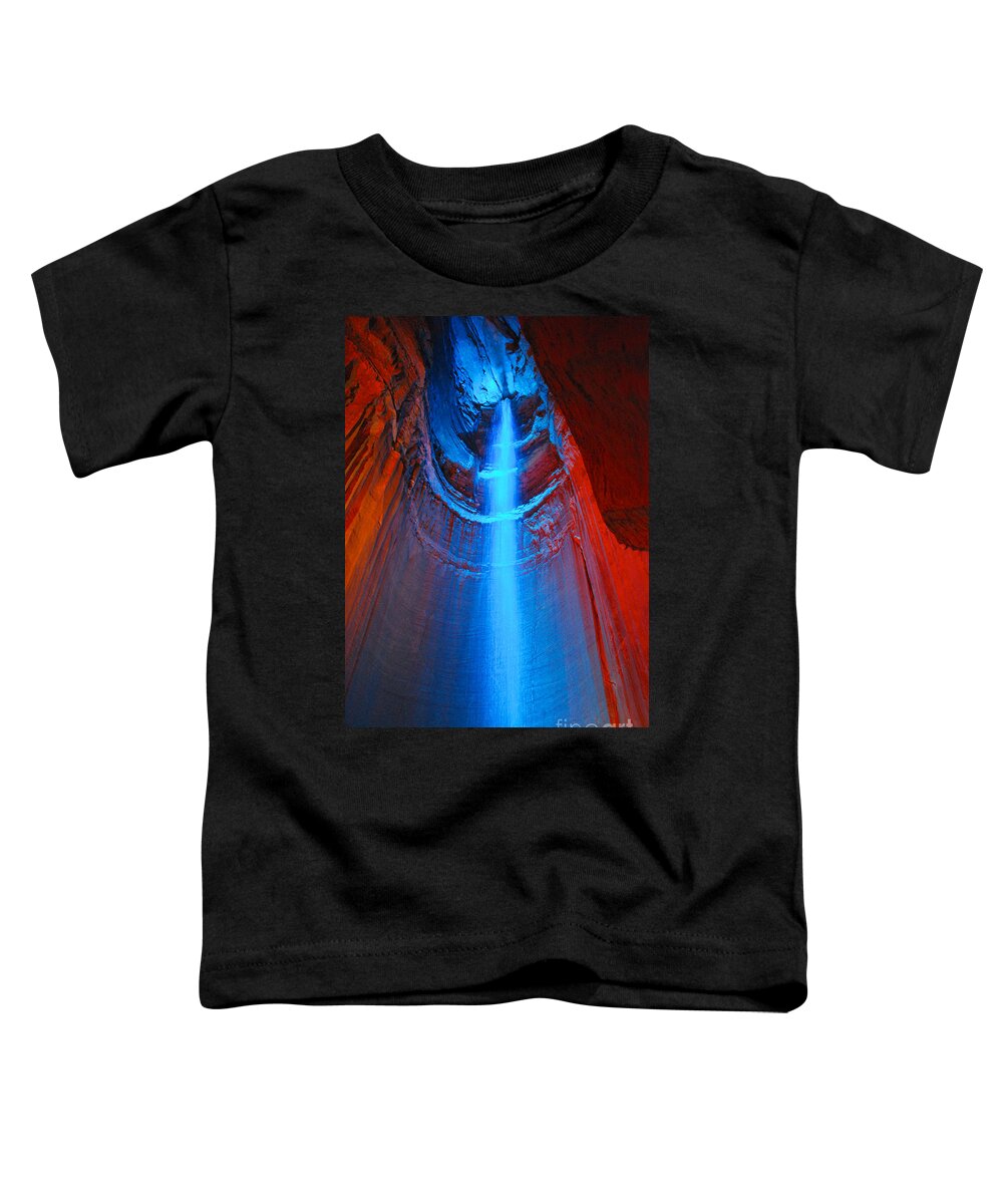 Ruby Falls Waterfall Toddler T-Shirt featuring the photograph Ruby Falls Waterfall 3 by Mark Dodd