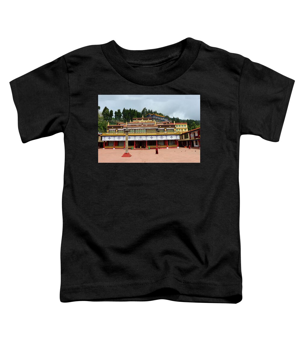 Monastery Toddler T-Shirt featuring the photograph Rumtek Monastery by Nilu Mishra