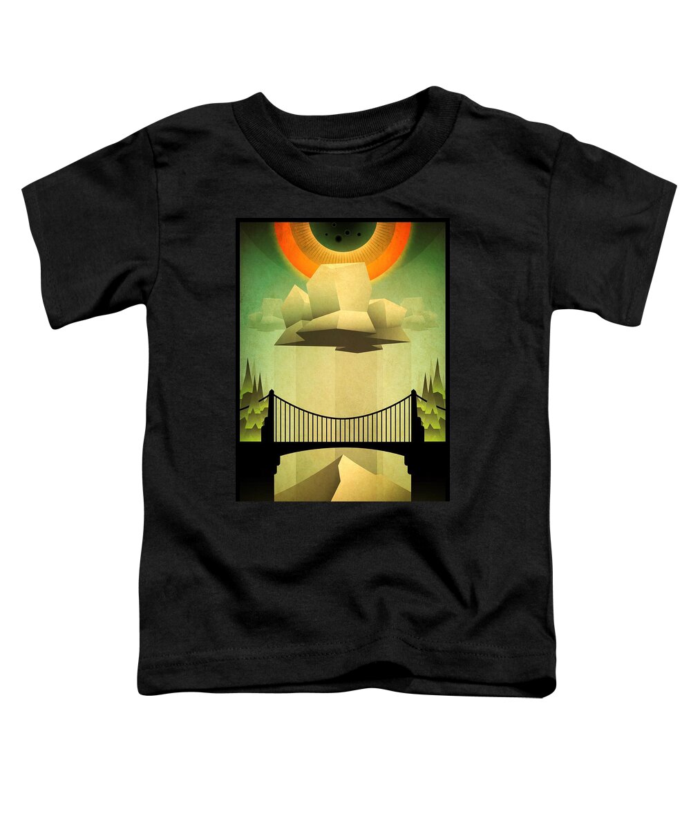 Mt. Hood Toddler T-Shirt featuring the mixed media Sacred Sun Shower by Milton Thompson
