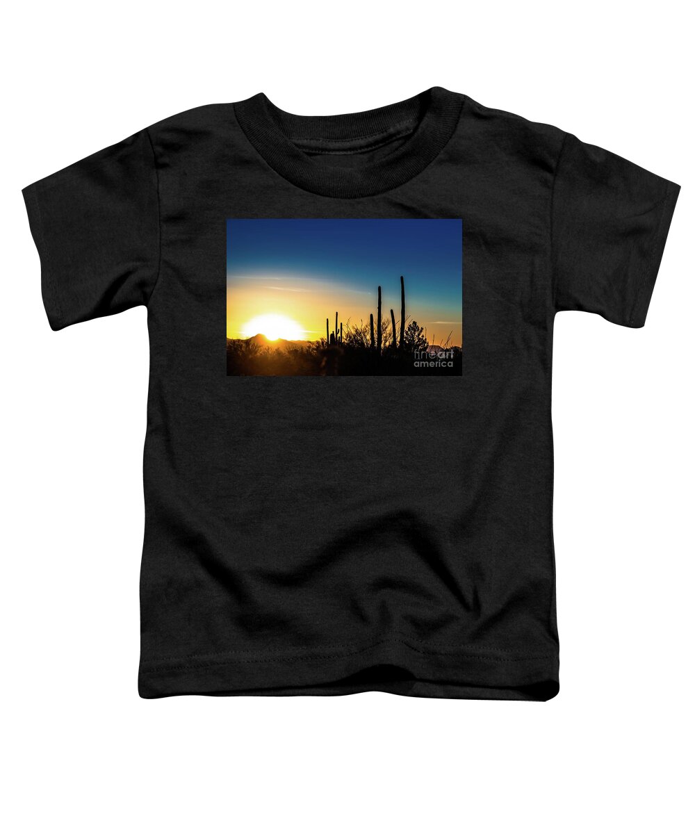 Saguaro Toddler T-Shirt featuring the photograph Saguaro Sunset by Jim DeLillo