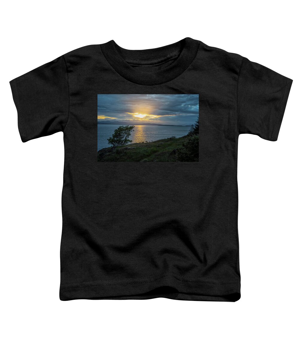 Oregon Coast Toddler T-Shirt featuring the photograph San Juan Island Sunset by Tom Singleton