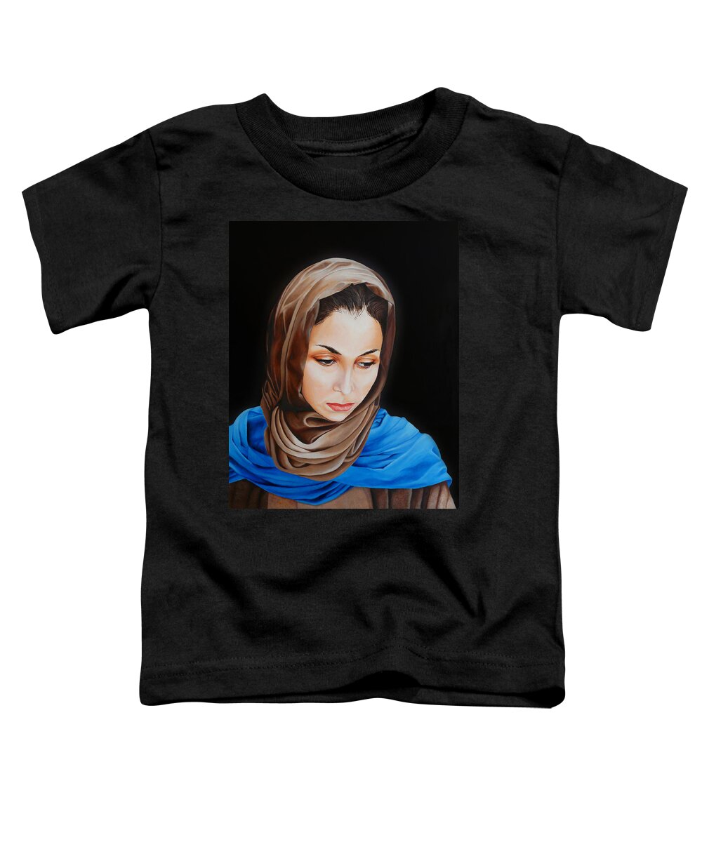 Mary Toddler T-Shirt featuring the painting Sanctus Mater Dei by Vic Ritchey