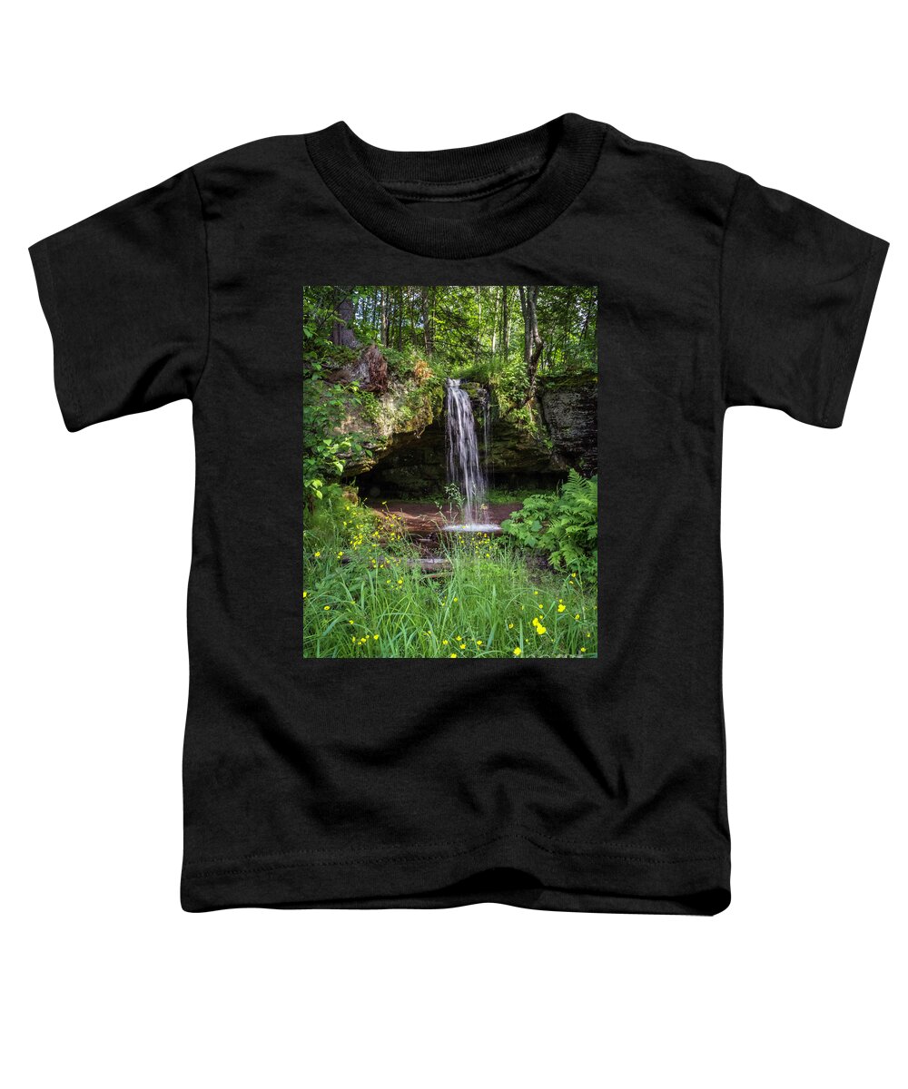 Scotts Falls Toddler T-Shirt featuring the photograph Scotts Falls Michigan by Karen Jorstad