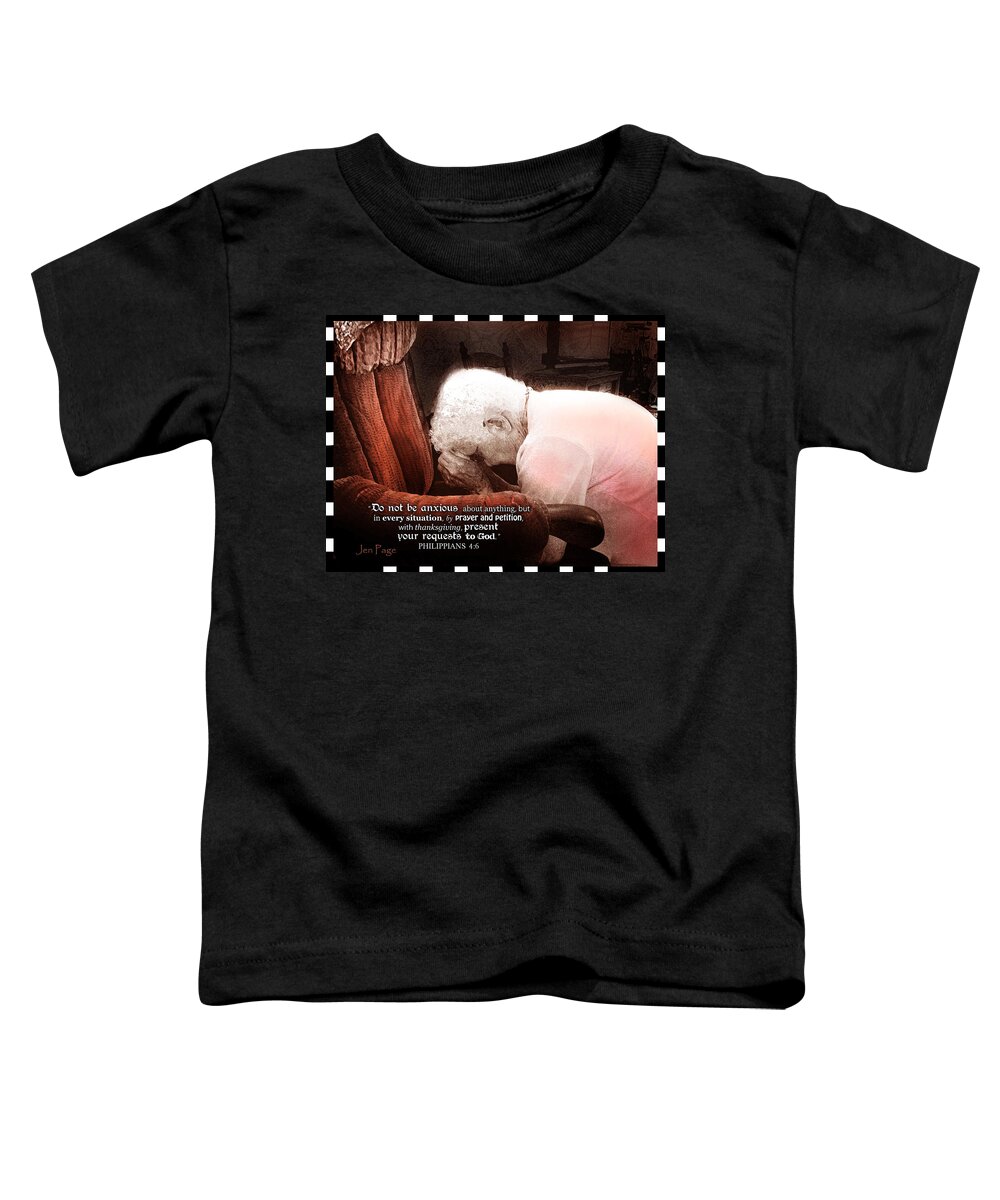 Jennifer Page Toddler T-Shirt featuring the photograph Scripture Art  War Room by Jennifer Page
