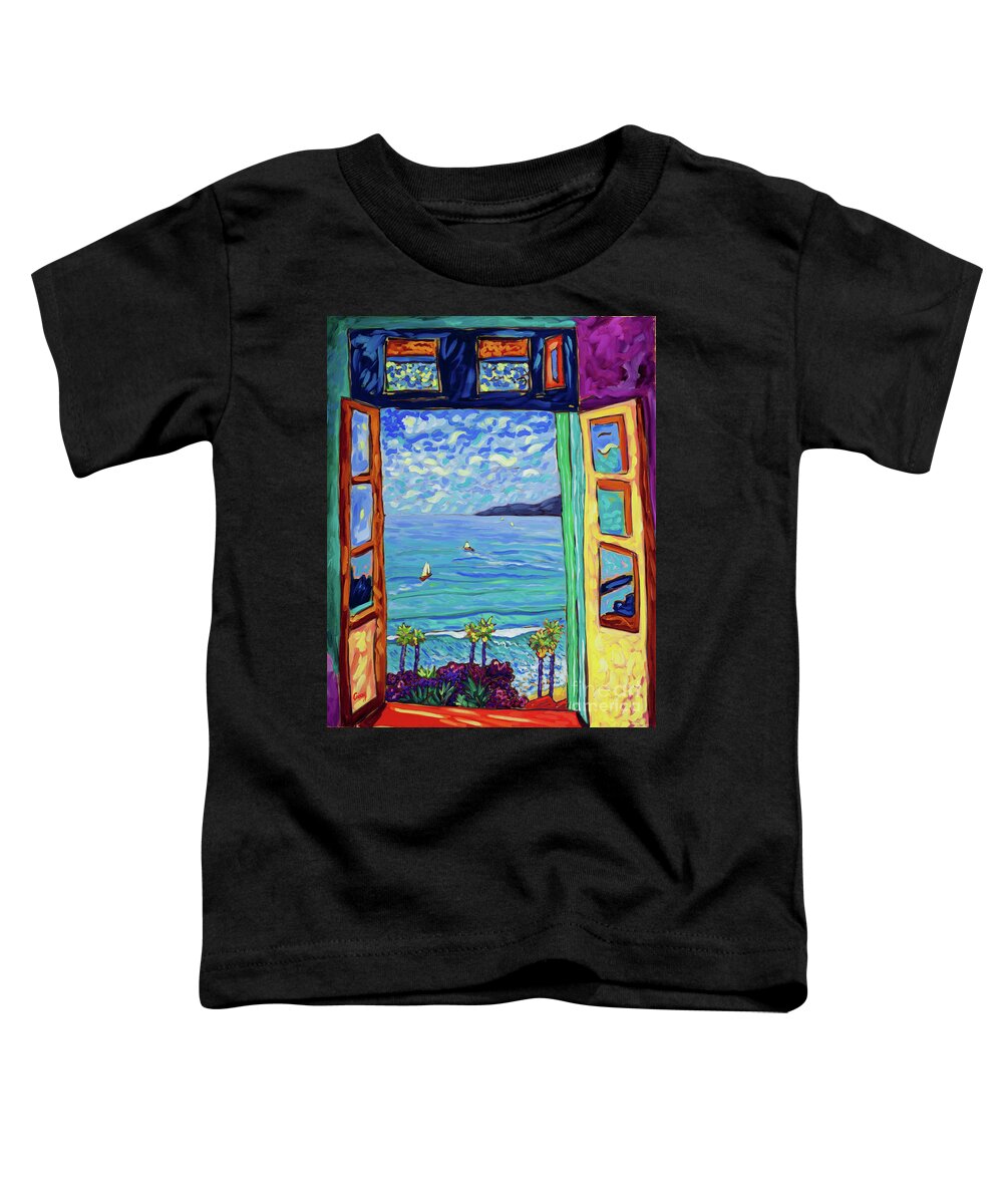 Sailboats Toddler T-Shirt featuring the painting Serene Scene by Cathy Carey
