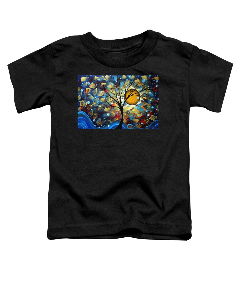 Abstract Toddler T-Shirt featuring the painting Serenity Falls by MADART by Megan Aroon