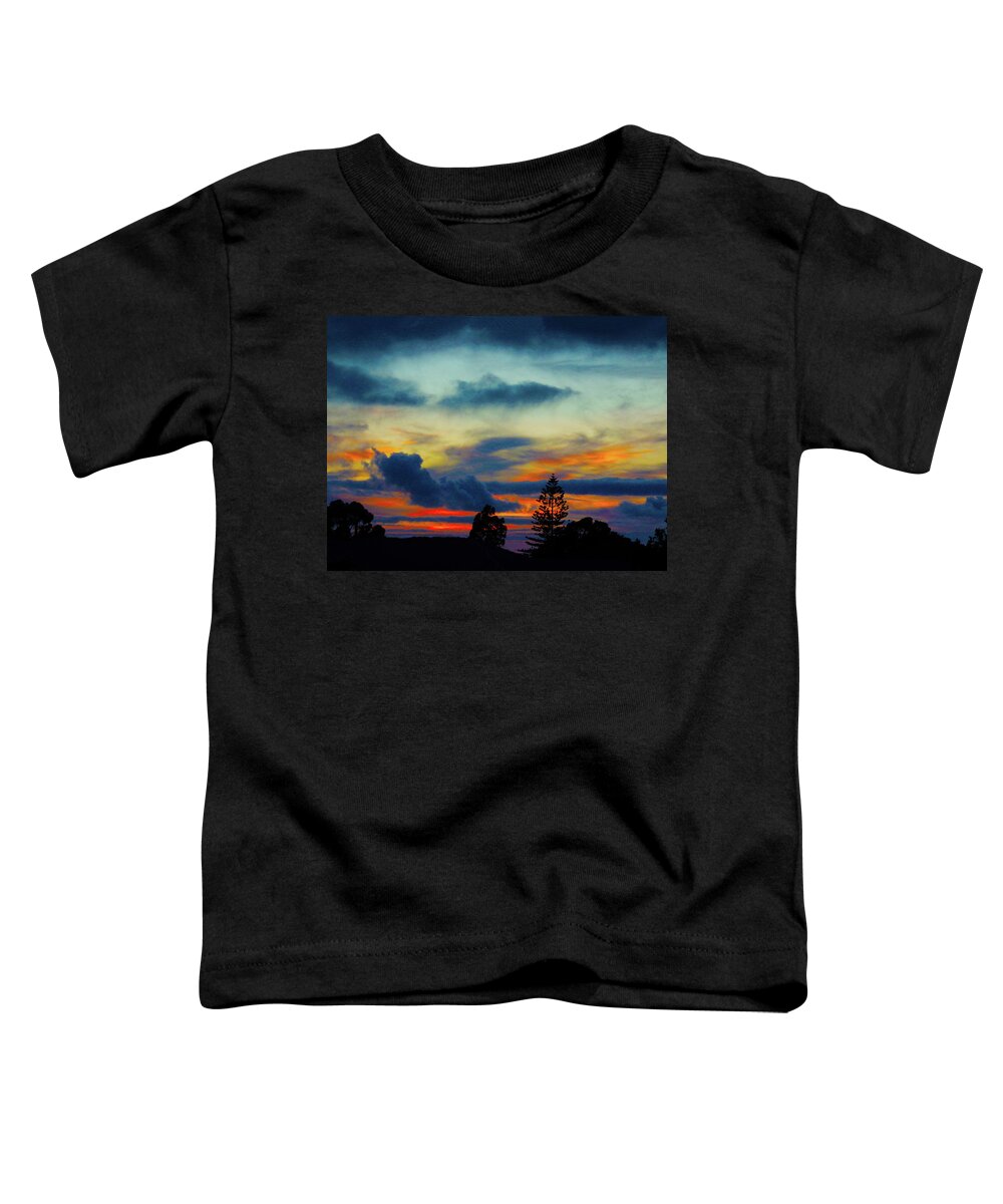 Sunset Toddler T-Shirt featuring the photograph Serious Sunset by Mark Blauhoefer