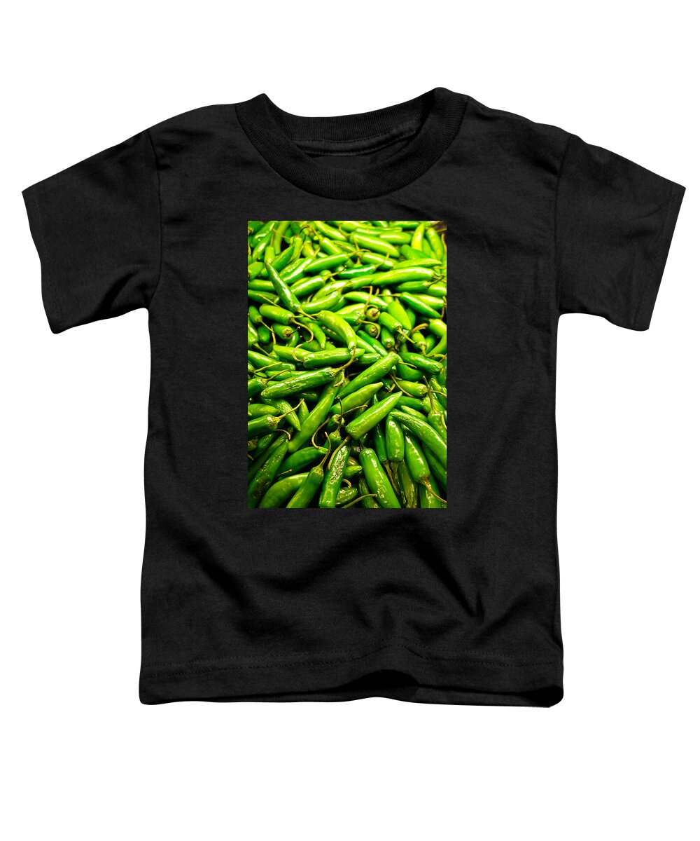 Serrano Chiles Toddler T-Shirt featuring the photograph Serrano Peppers by Robert Meyers-Lussier