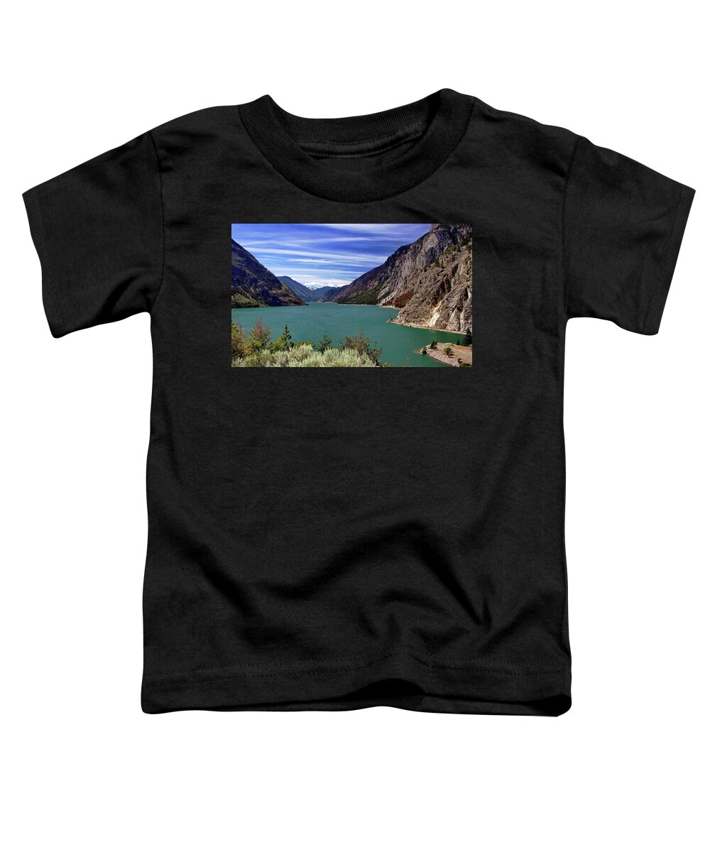 Alex Lyubar Toddler T-Shirt featuring the photograph Seton Lake by Alex Lyubar