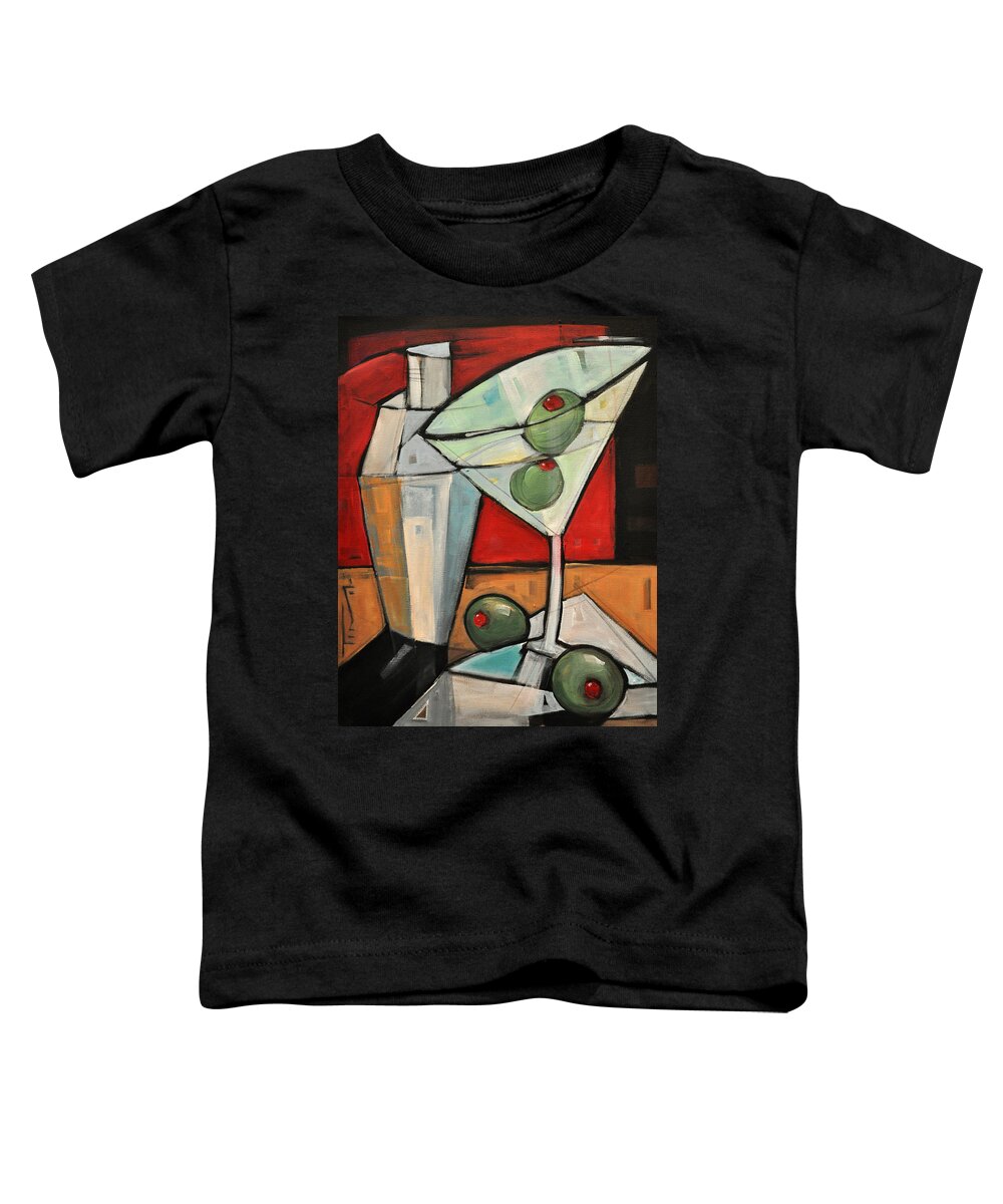 Martini Toddler T-Shirt featuring the painting Shaken Not Stirred by Tim Nyberg