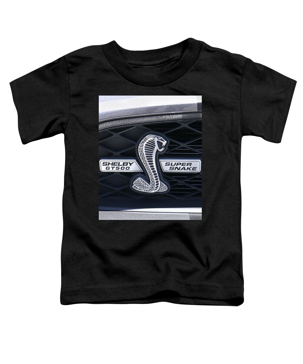 Transportation Toddler T-Shirt featuring the photograph SHELBY GT 500 Super Snake by Mike McGlothlen