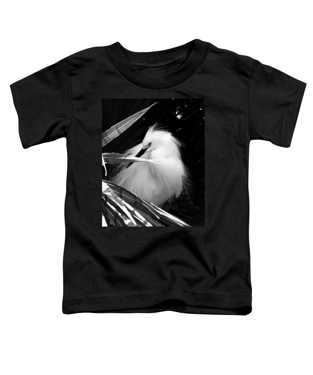Nature Toddler T-Shirt featuring the photograph Shy Snowy Egret by Peggy Urban