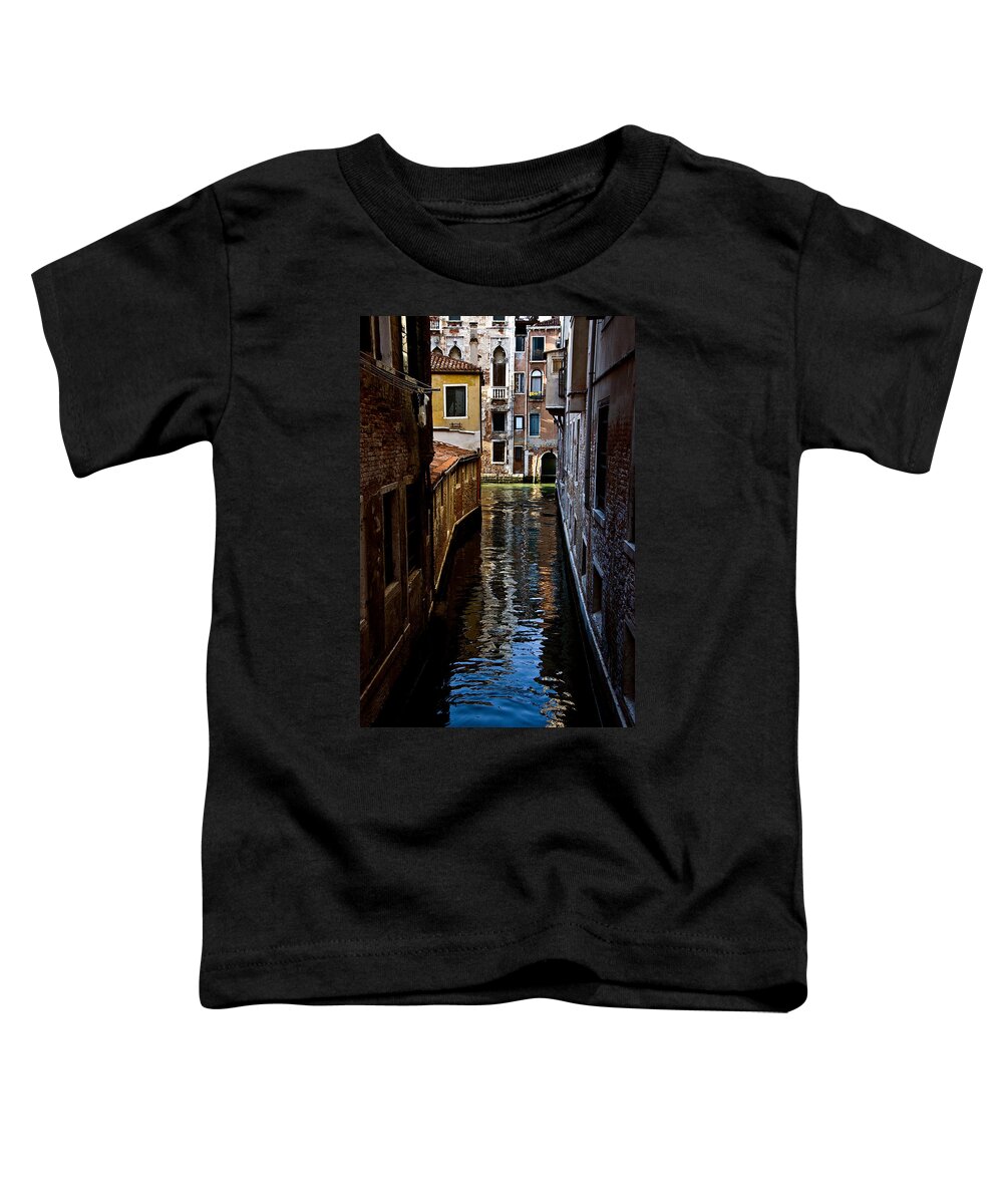 Venice Toddler T-Shirt featuring the photograph Side Canal by Harry Spitz