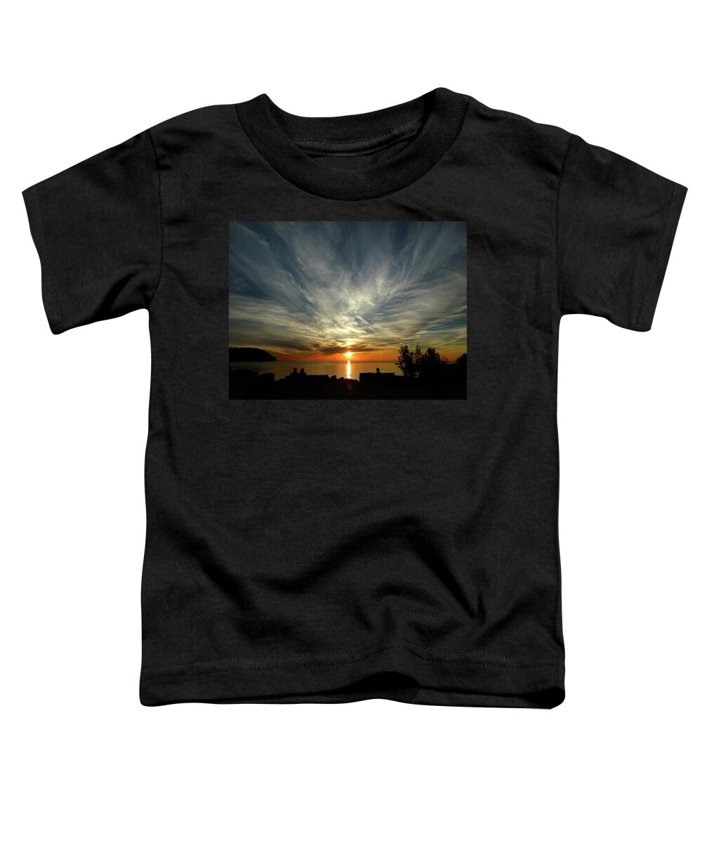 Sunset Toddler T-Shirt featuring the photograph Sister Bay Sunset by David T Wilkinson