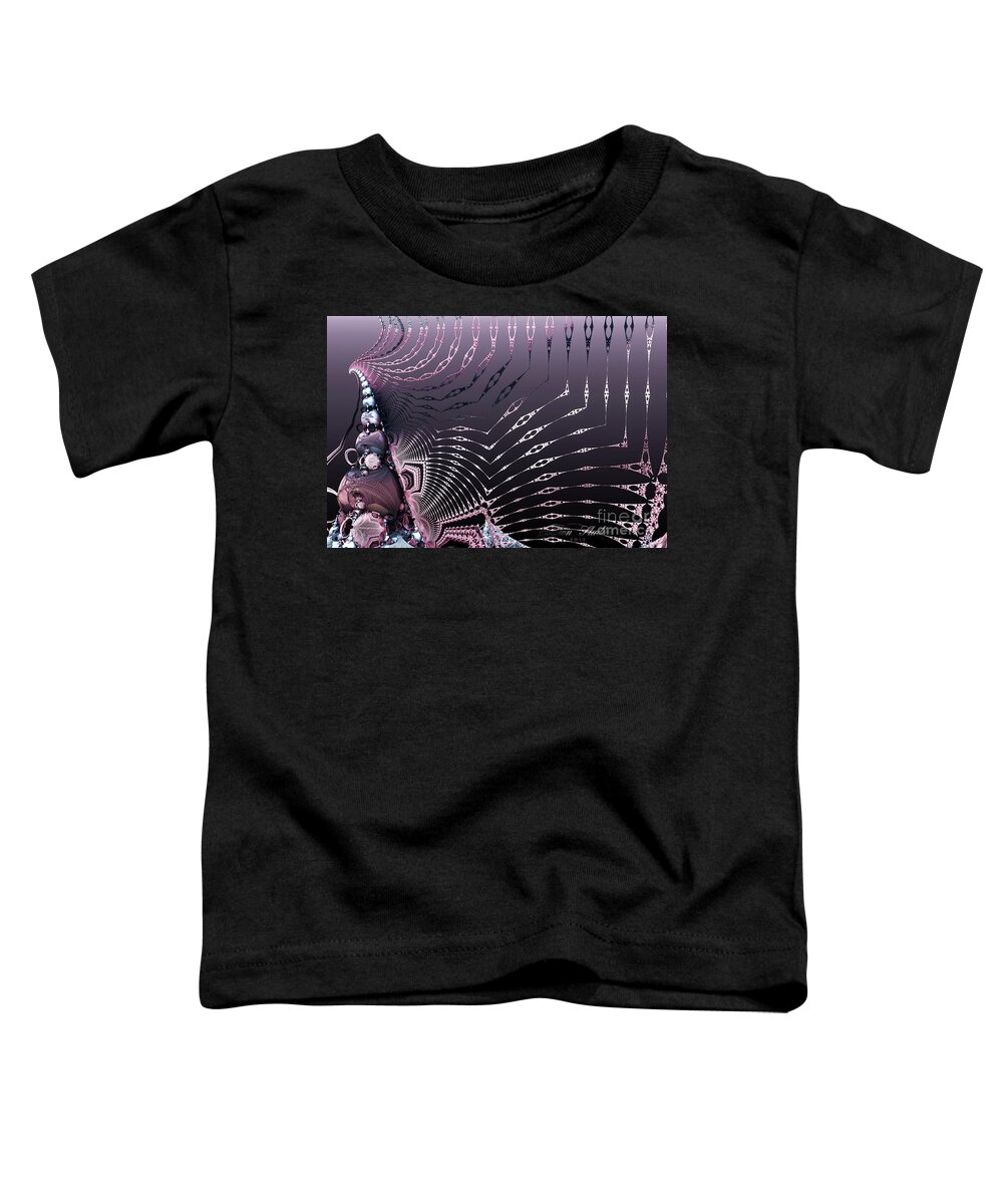 Fractal Toddler T-Shirt featuring the digital art Skelton Wings by Melissa Messick