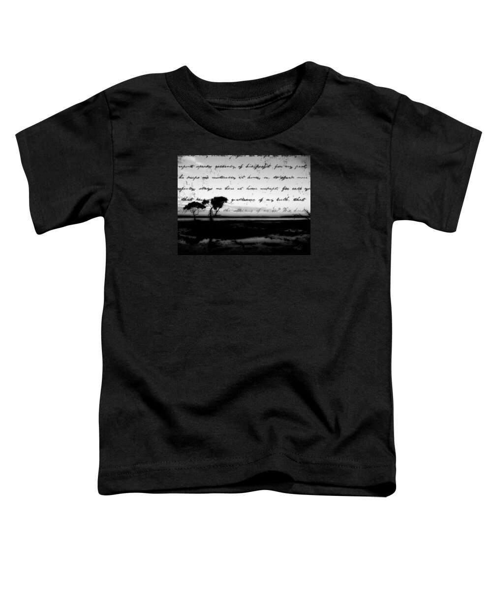 Sky Toddler T-Shirt featuring the photograph sky writing BnW by Michael Blaine