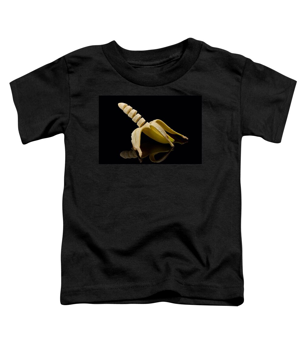 Abstract Toddler T-Shirt featuring the photograph Sliced Banana by Gert Lavsen