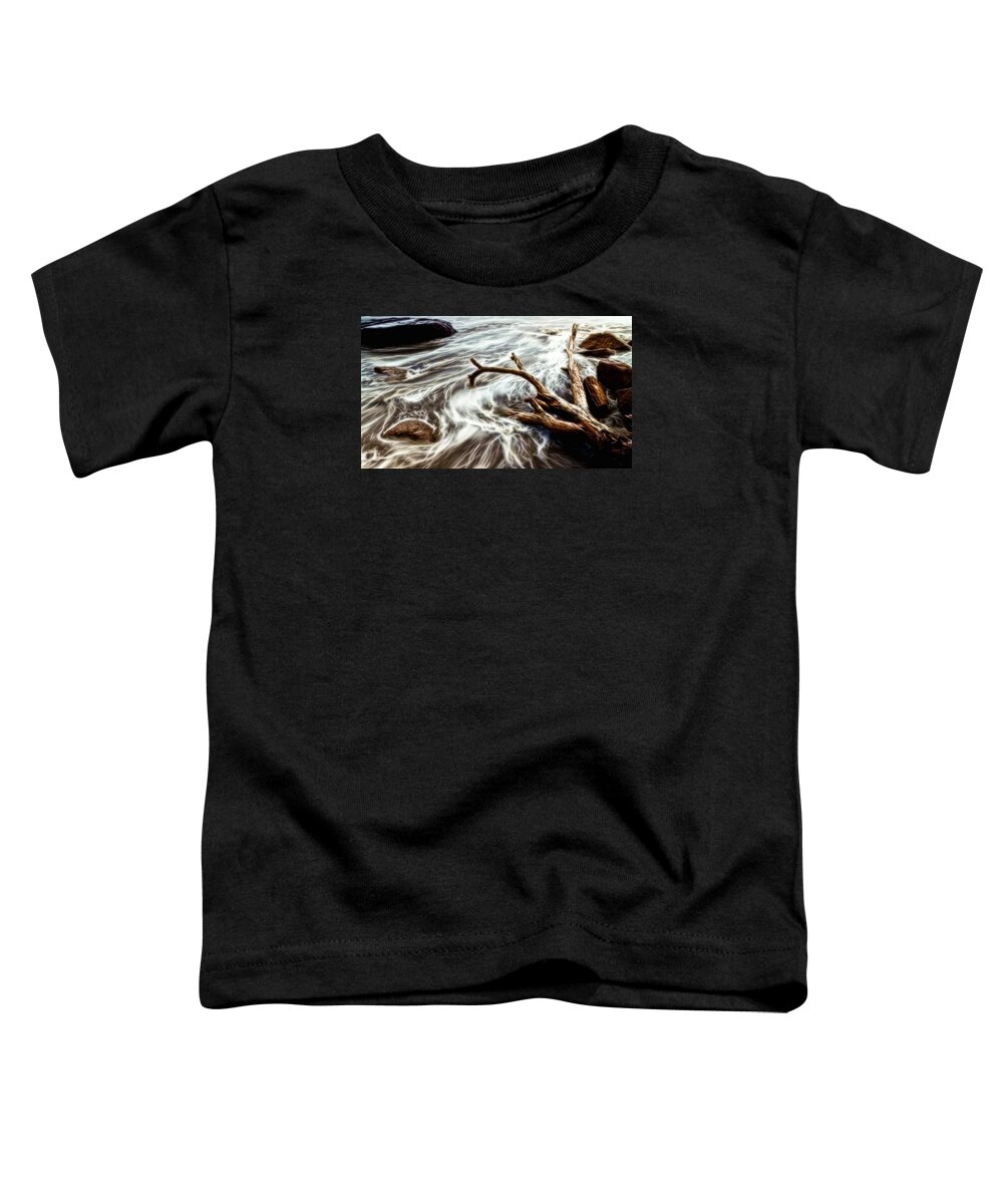 Fractals Toddler T-Shirt featuring the photograph Slow Motion Sea by Cameron Wood