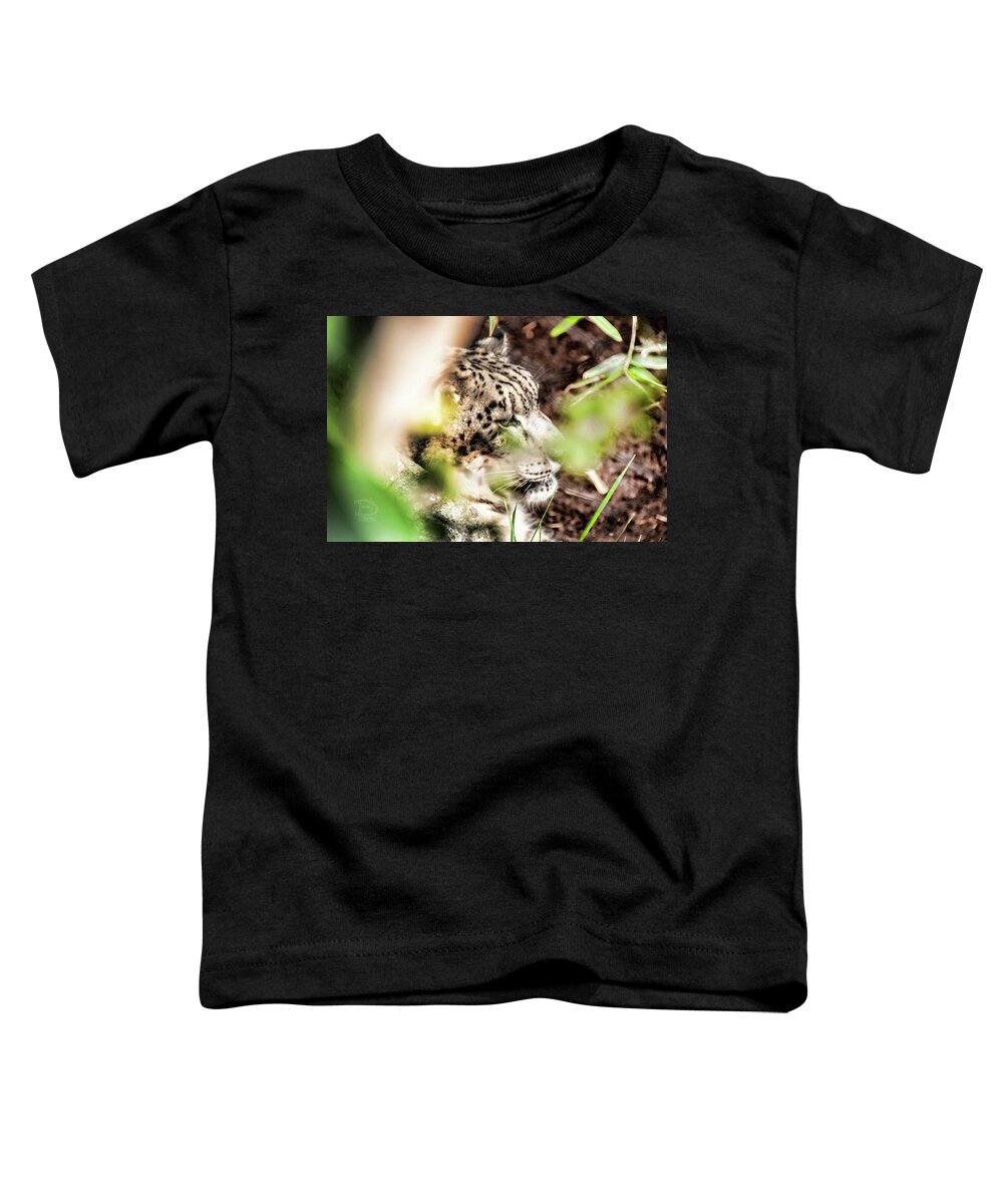 Asian Snow Leopard Toddler T-Shirt featuring the photograph Snow Leopard by Daniel Hebard