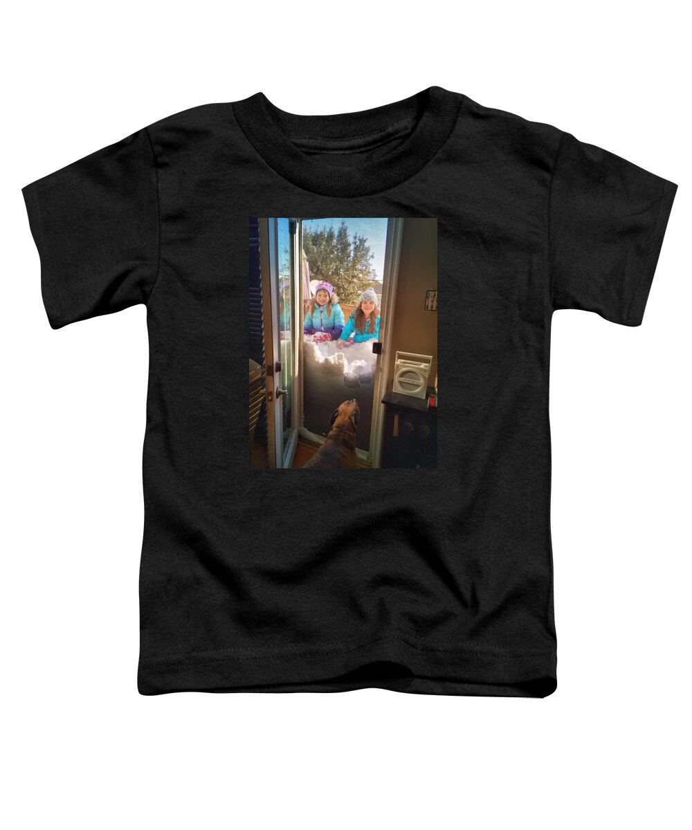 Snow Toddler T-Shirt featuring the photograph Snowed In by Chris Montcalmo