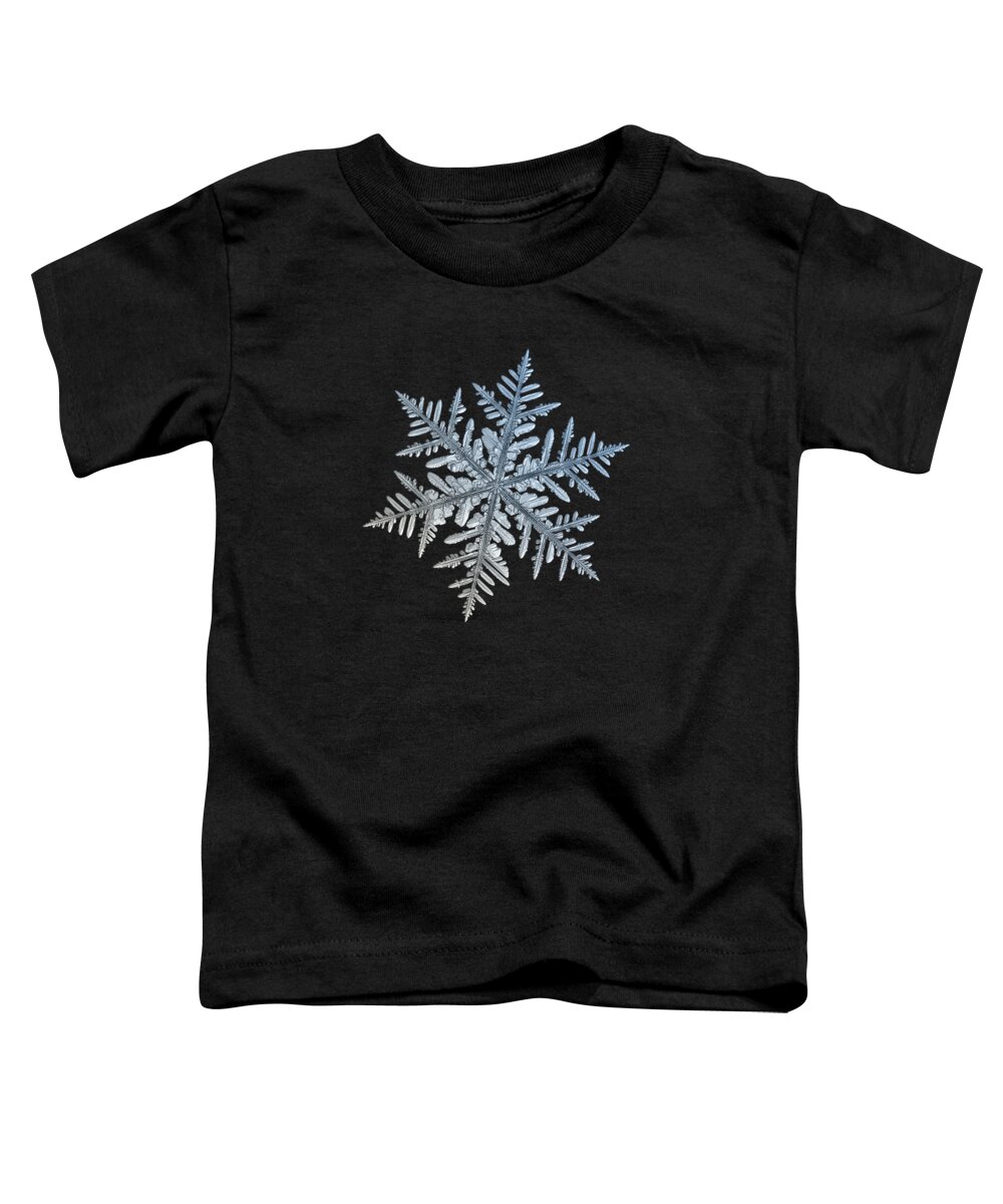 Snowflake Toddler T-Shirt featuring the photograph Snowflake photo - Silverware by Alexey Kljatov