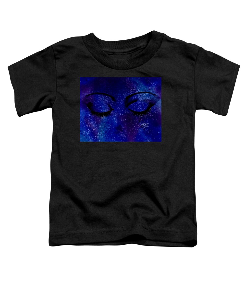 Cosmic Toddler T-Shirt featuring the painting Solitude by Michal Madison