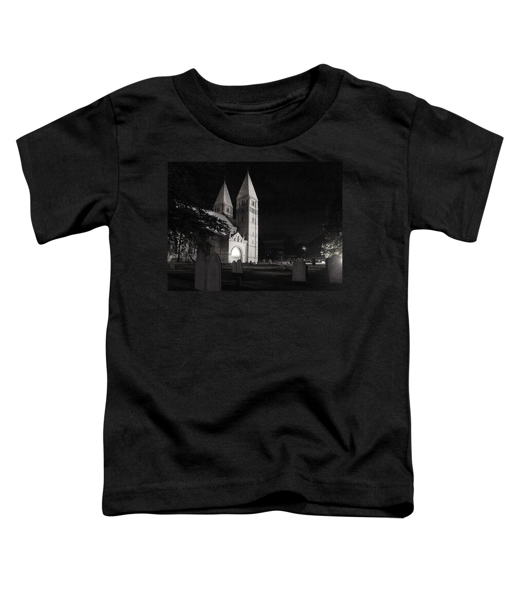 Minster Toddler T-Shirt featuring the photograph Southwell Minster. Night. by Elena Perelman
