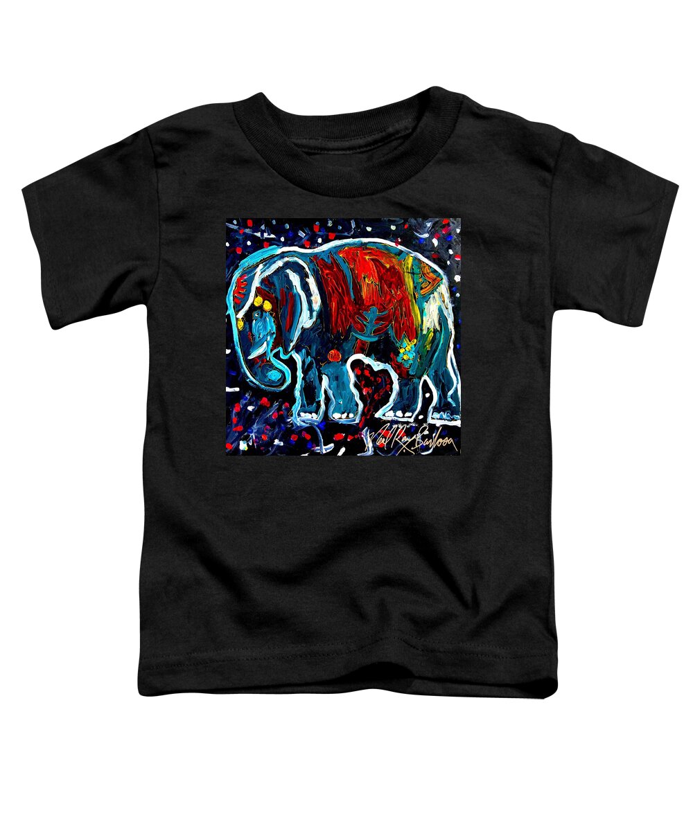 Elephant Toddler T-Shirt featuring the painting Sparky by Neal Barbosa