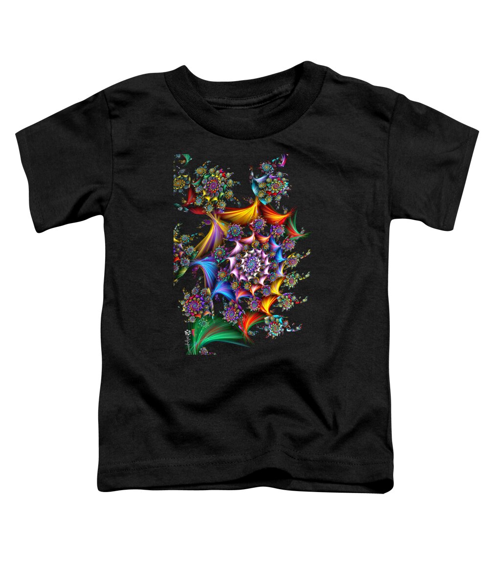 Abstract Toddler T-Shirt featuring the digital art Spirals and More Spirals by Peggi Wolfe