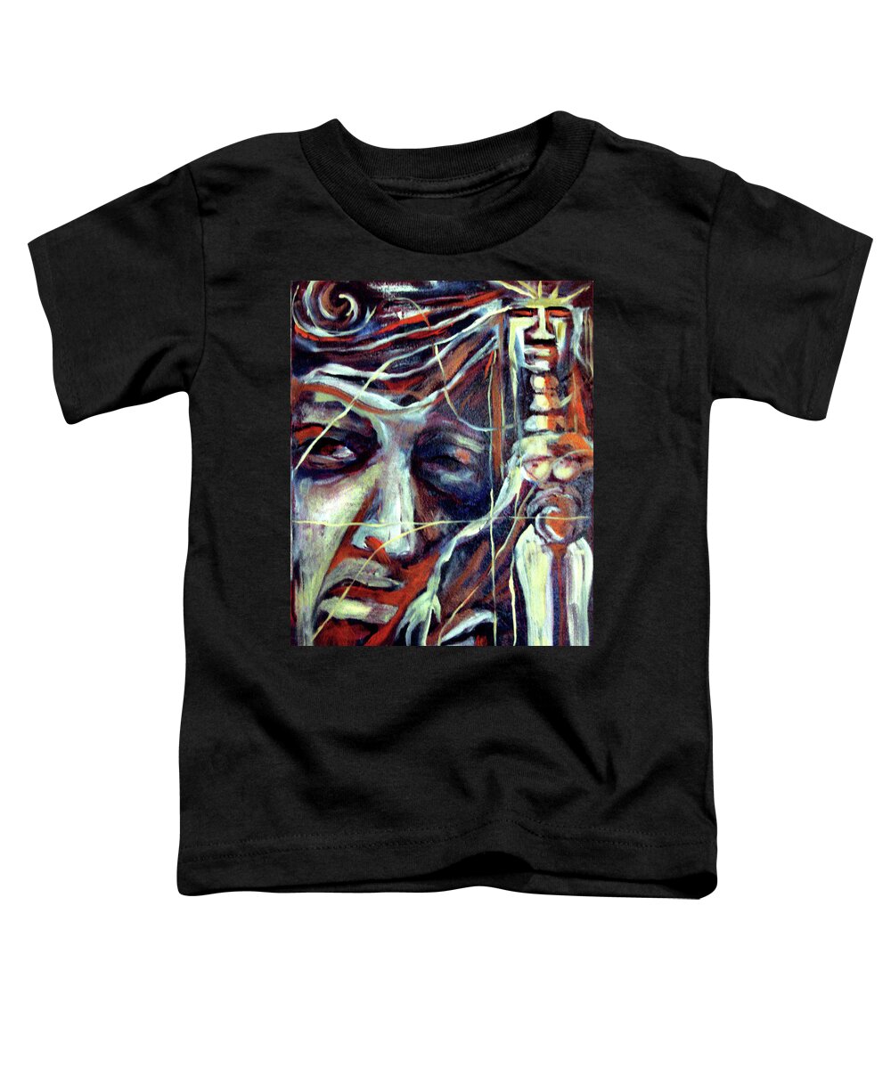 African American Toddler T-Shirt featuring the painting Spirit Guide 2 by Cora Marshall